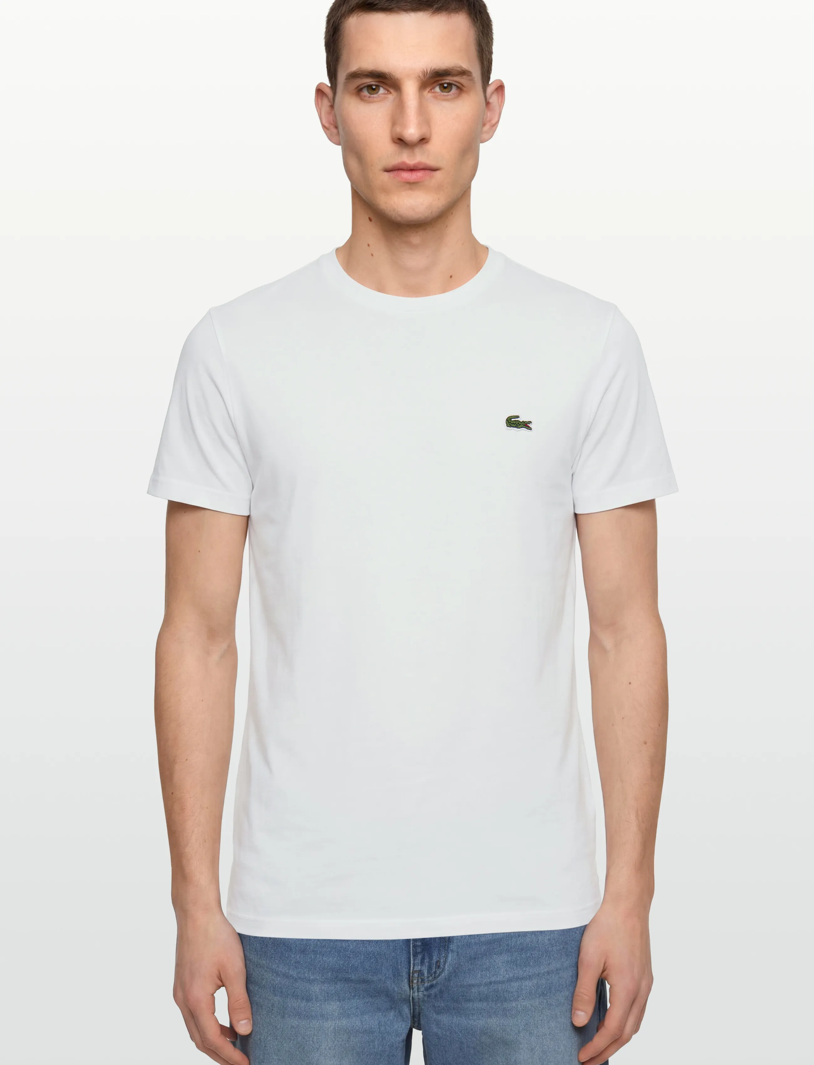 Lacoste - 1HT1 Men's tee-shirt - kortärmade t-shirts - white - 3