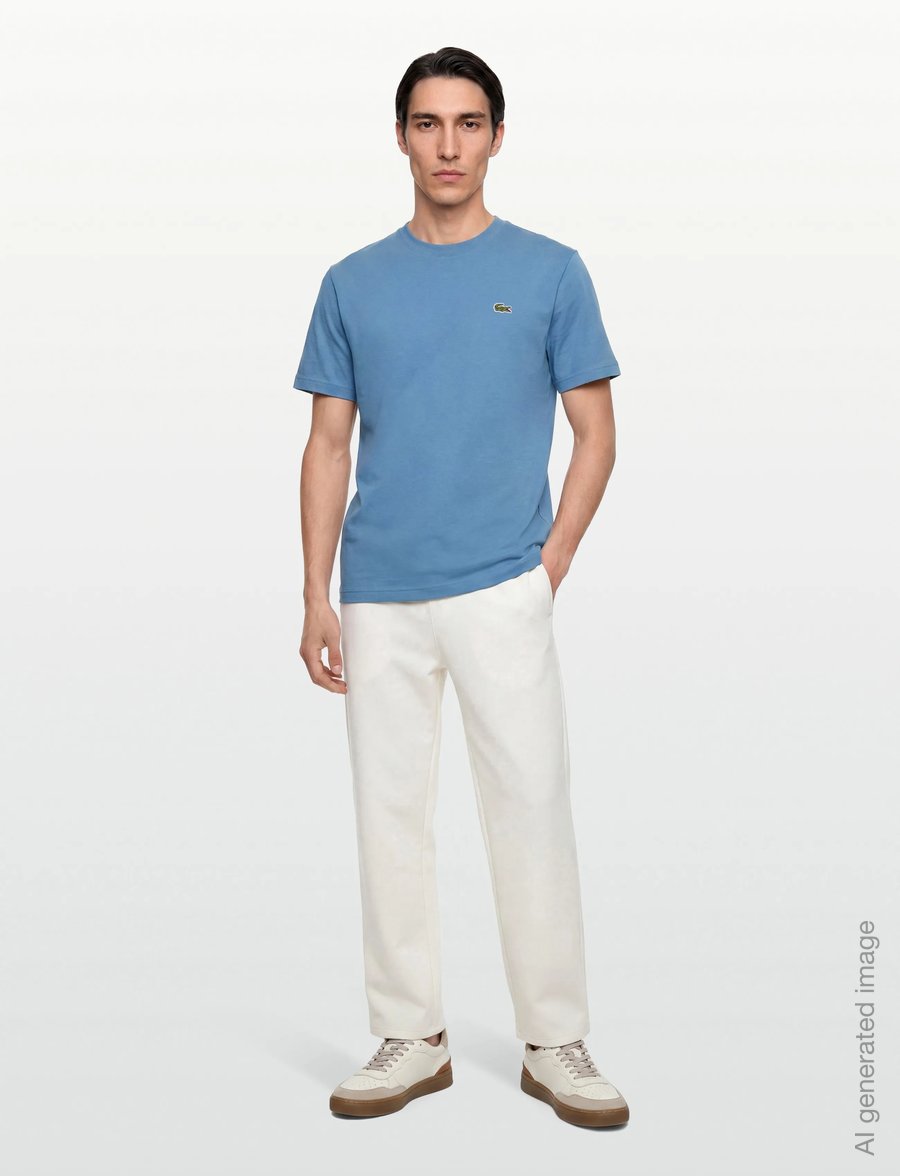 Lacoste - 1HT1 Men's tee-shirt - kortärmade t-shirts - abyss blue - 0