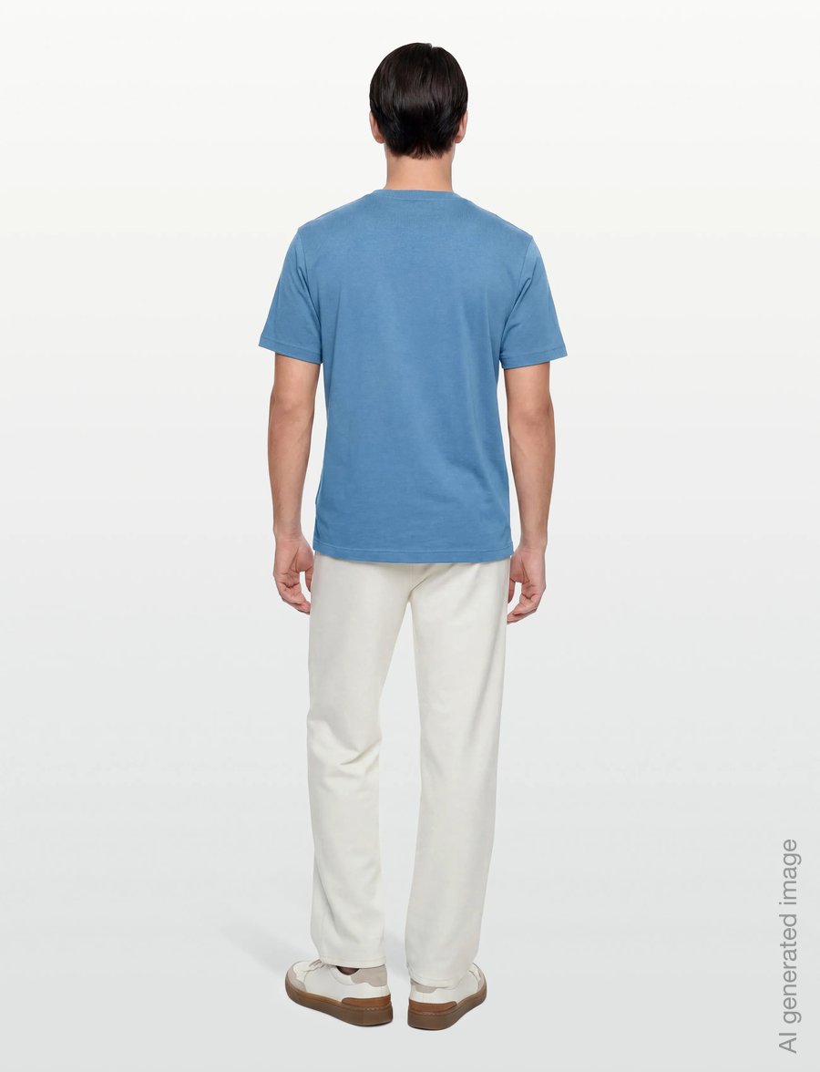 Lacoste - 1HT1 Men's tee-shirt - kortärmade t-shirts - abyss blue - 5