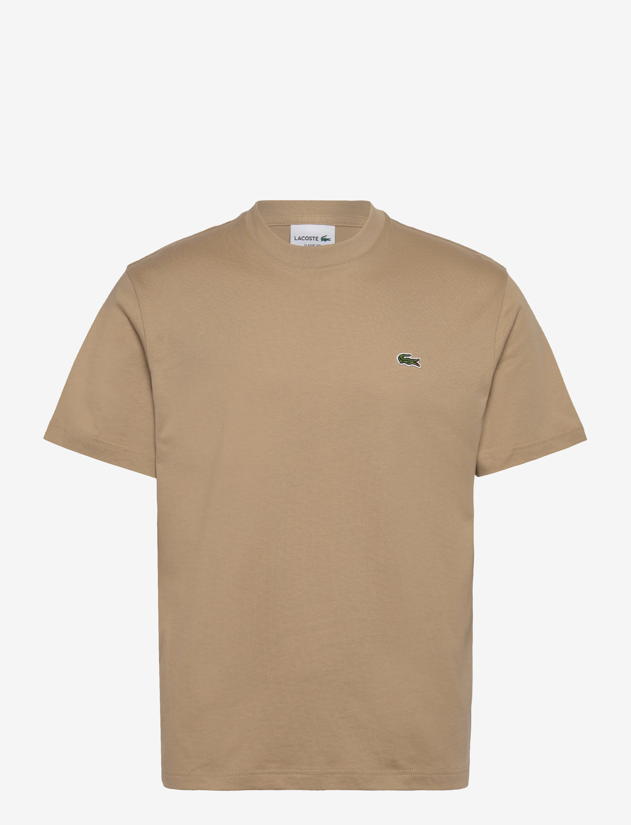 Lacoste - Cotton T-Shirt - kortærmede t-shirts - beige - 0