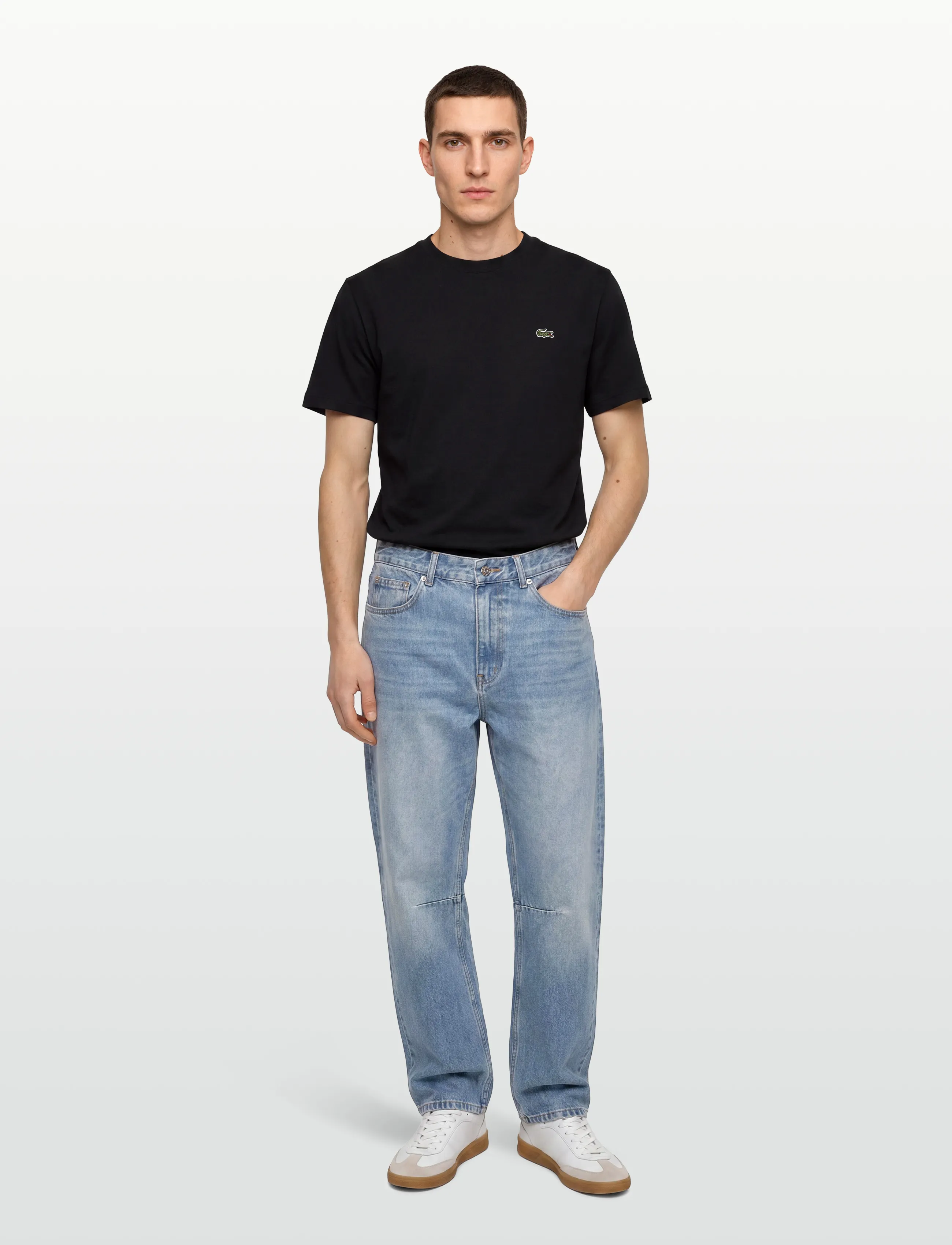 Lacoste 1Ht1 Men's Tee-Shirt, S, T-shirts, Schwarz - Short-sleeved, Männerswear