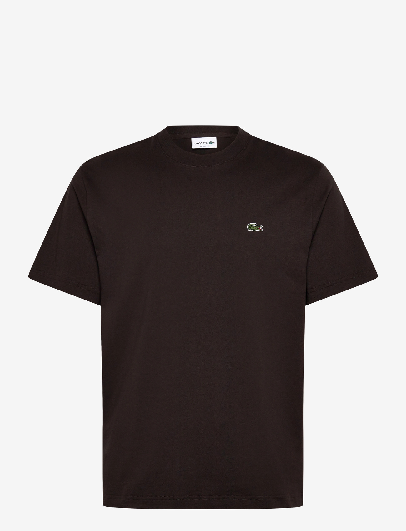 Lacoste - Cotton T-Shirt - kortærmede t-shirts - brown - 0