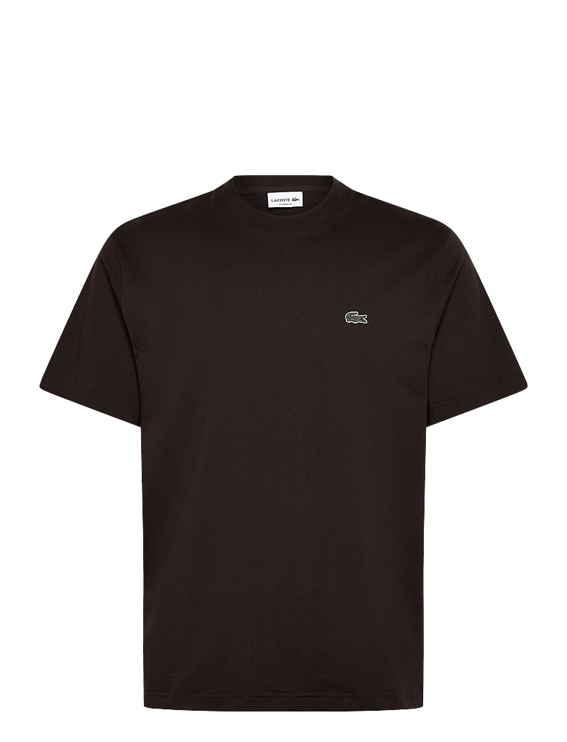 Lacoste - Cotton T-Shirt - lühikeste varrukatega t-särgid - brown - 0