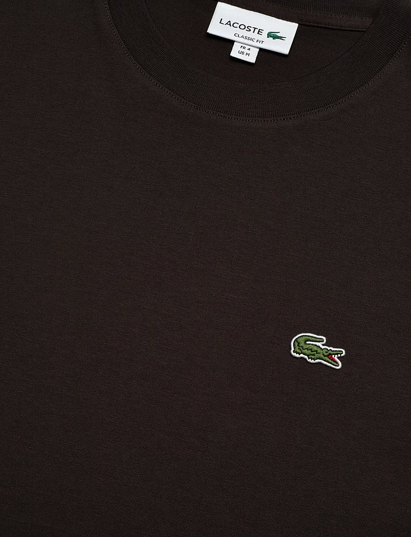 Lacoste - Cotton T-Shirt - lühikeste varrukatega t-särgid - brown - 2