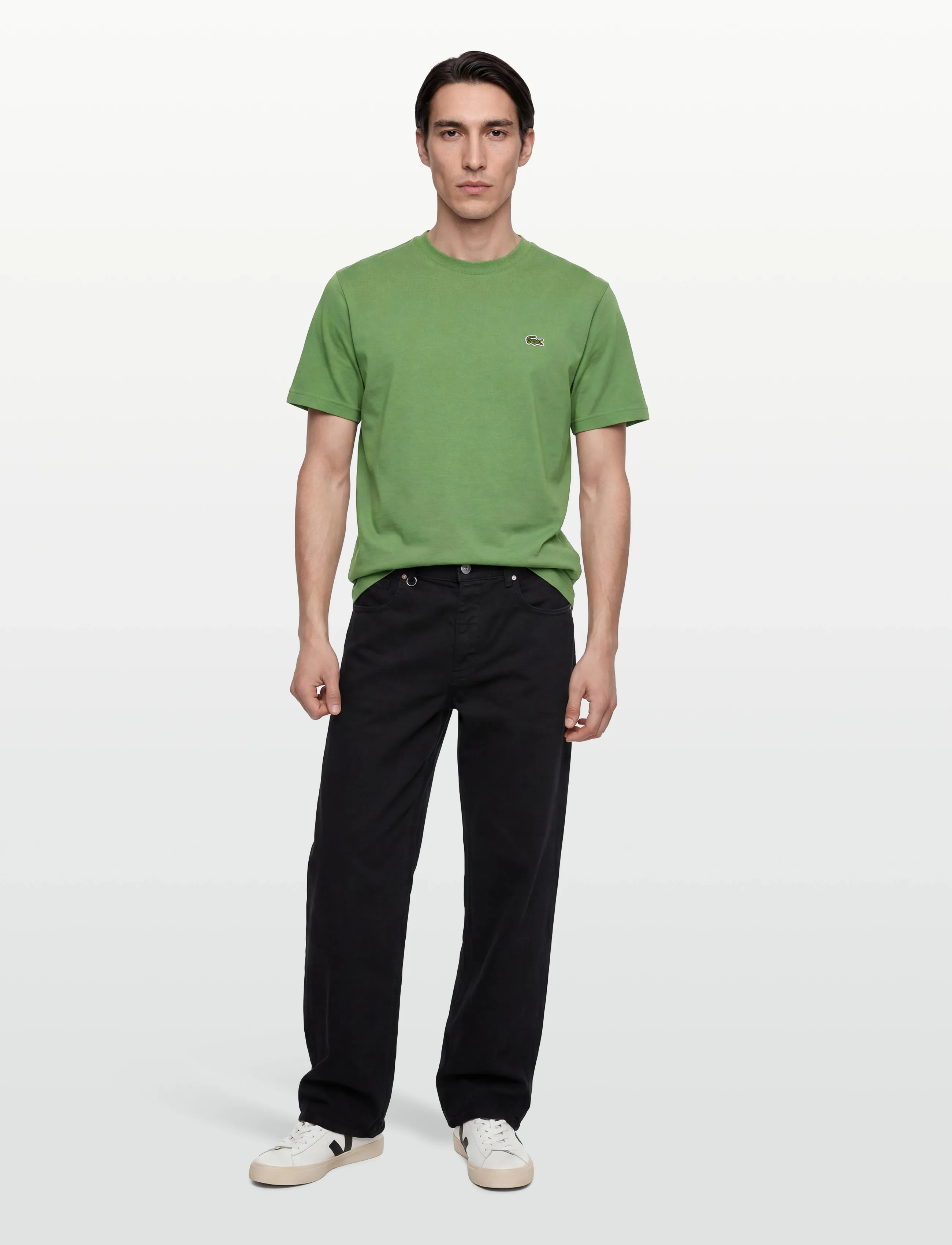 Lacoste Cotton T-Shirt - Kläder - LAMB'S LETTUCE / green