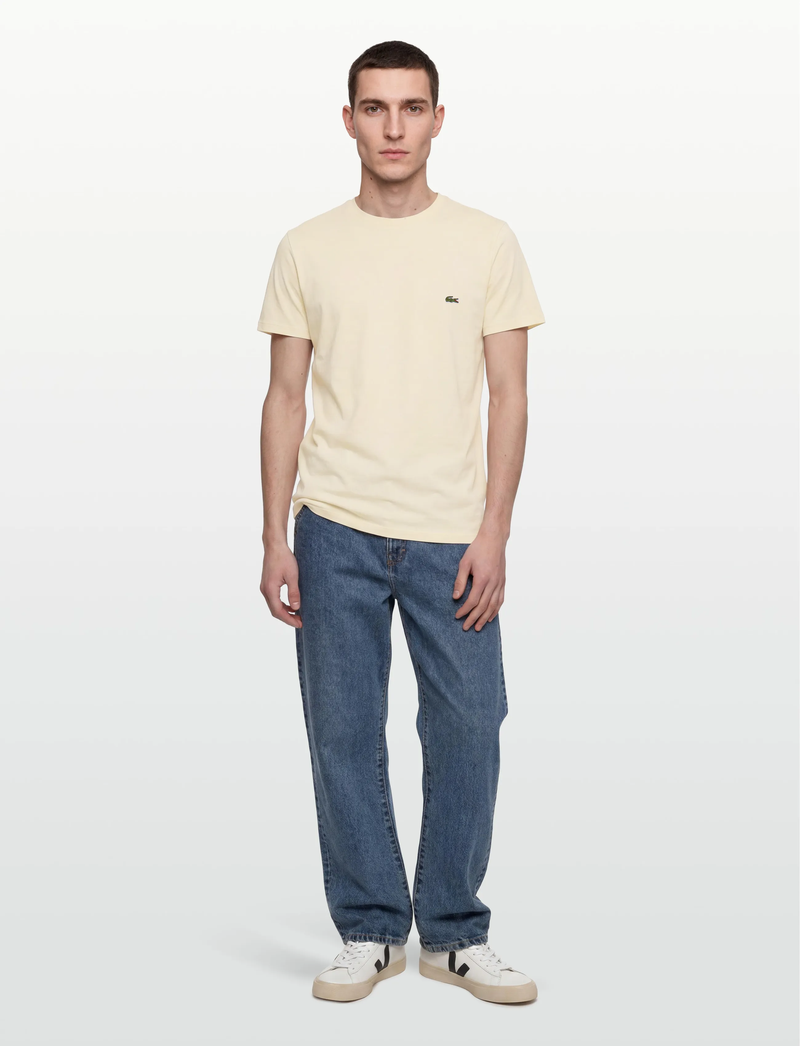 Lacoste 1Ht1 Men's Tee-Shirt, XS, T-shirts, Creme - Short-sleeved, Männerswear