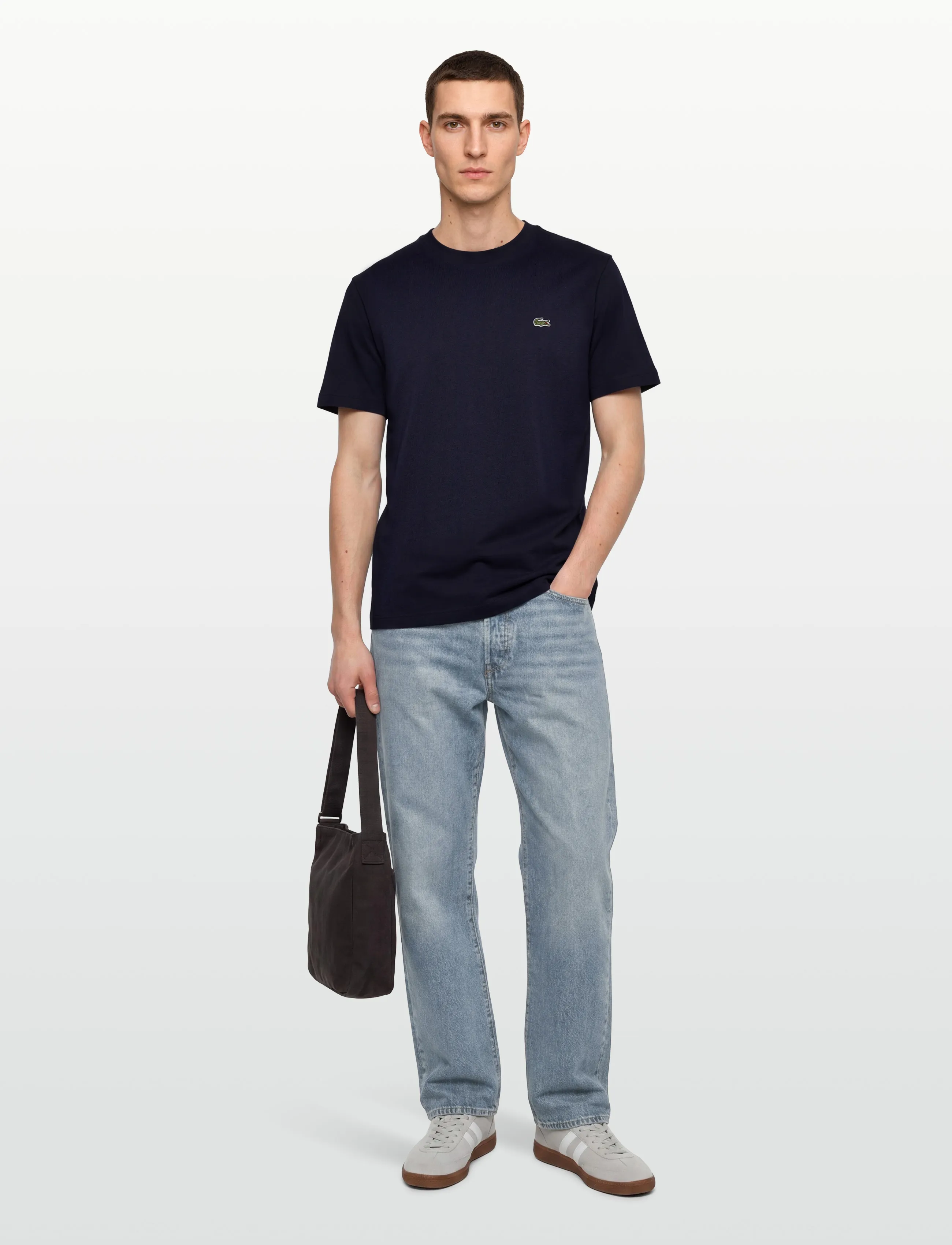 Lacoste 1Ht1 Men's Tee-Shirt, S, T-shirts, Marineblau - Short-sleeved, Männerswear