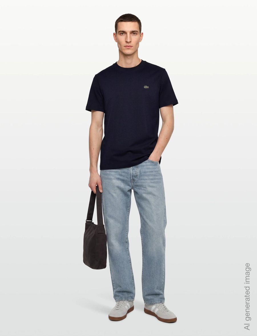 Lacoste - 1HT1 Men's tee-shirt - short-sleeved t-shirts - navy blue - 0