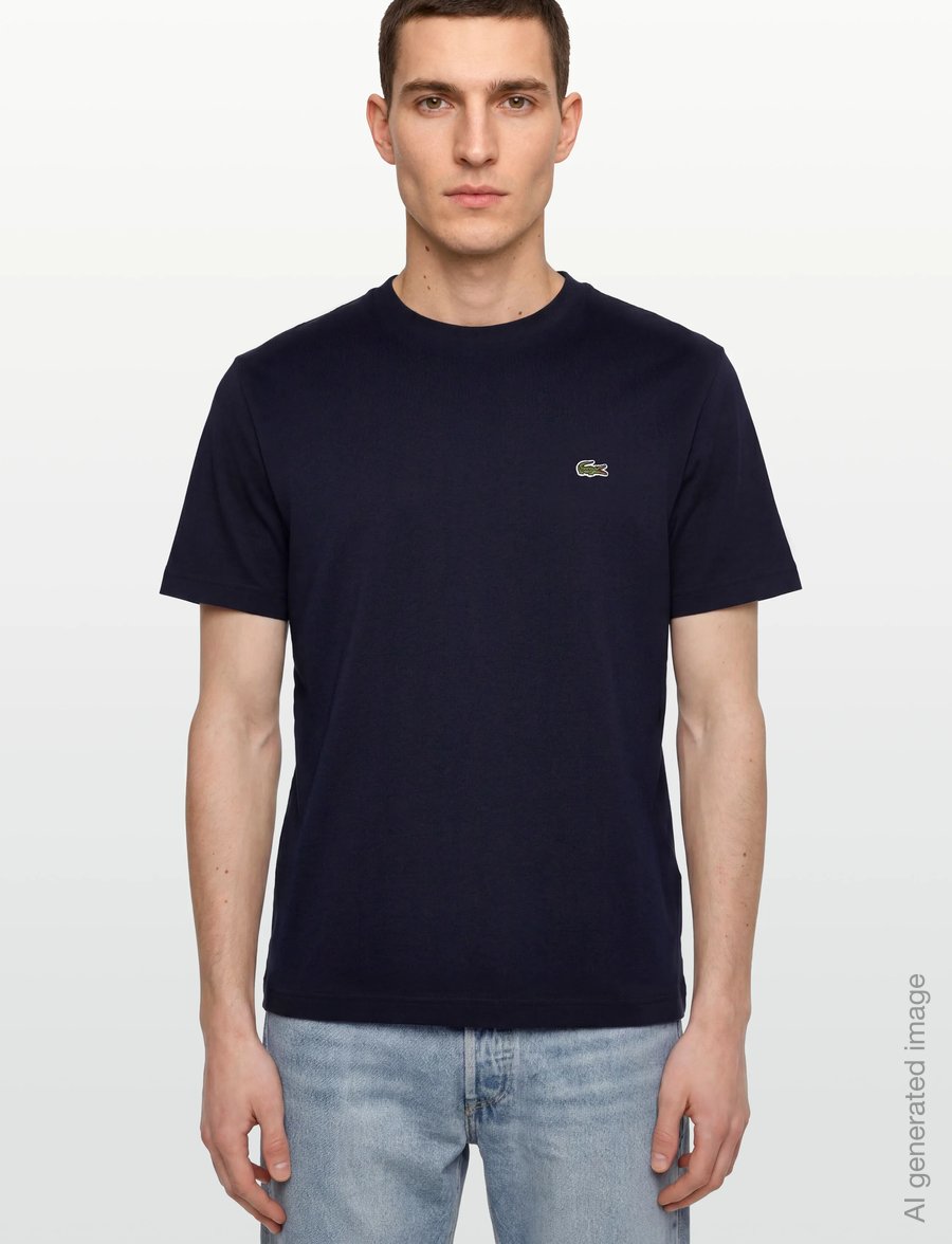 Lacoste - 1HT1 Men's tee-shirt - short-sleeved t-shirts - navy blue - 3