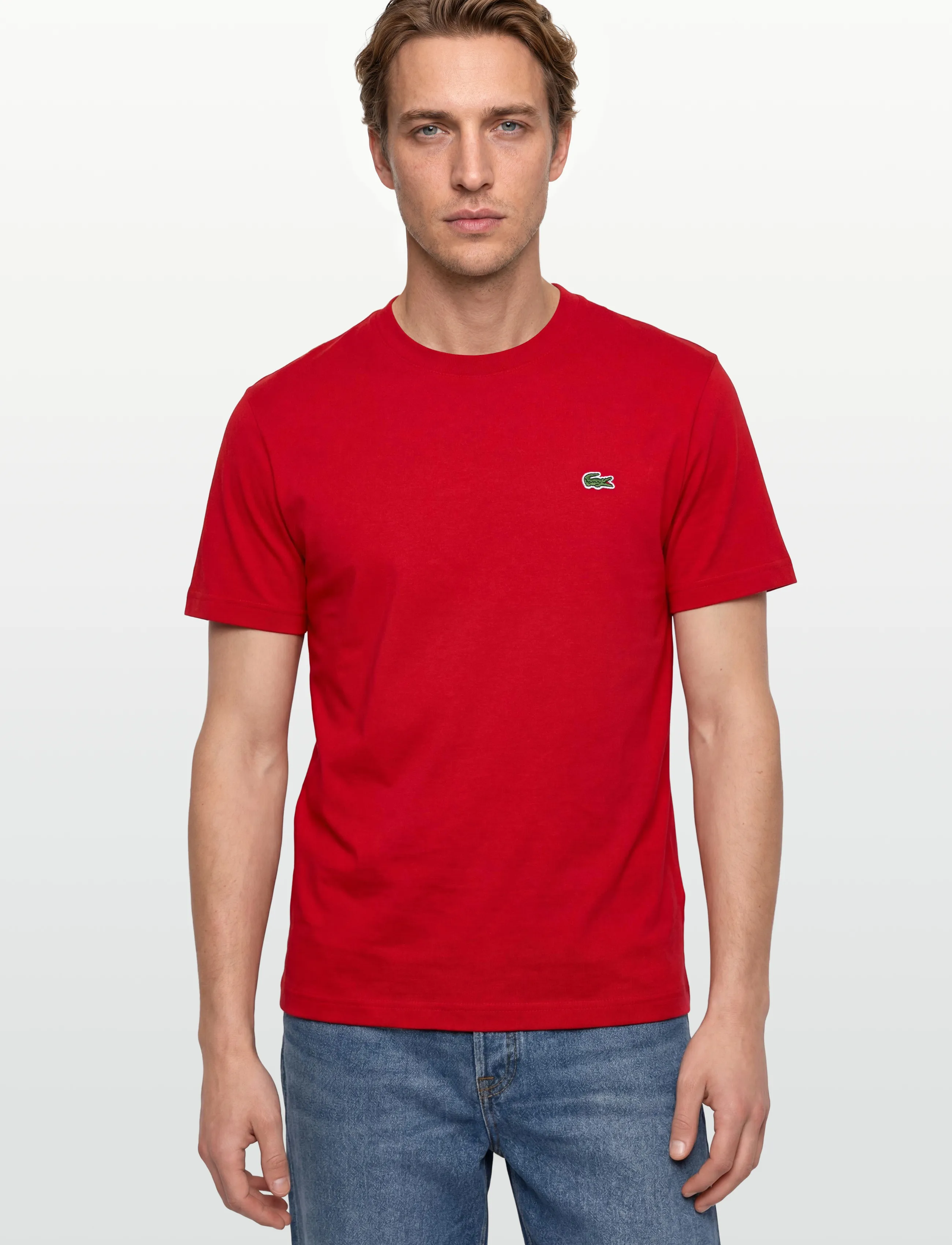 Lacoste - 1HT1 Men's tee-shirt - kortärmade t-shirts - red - 3