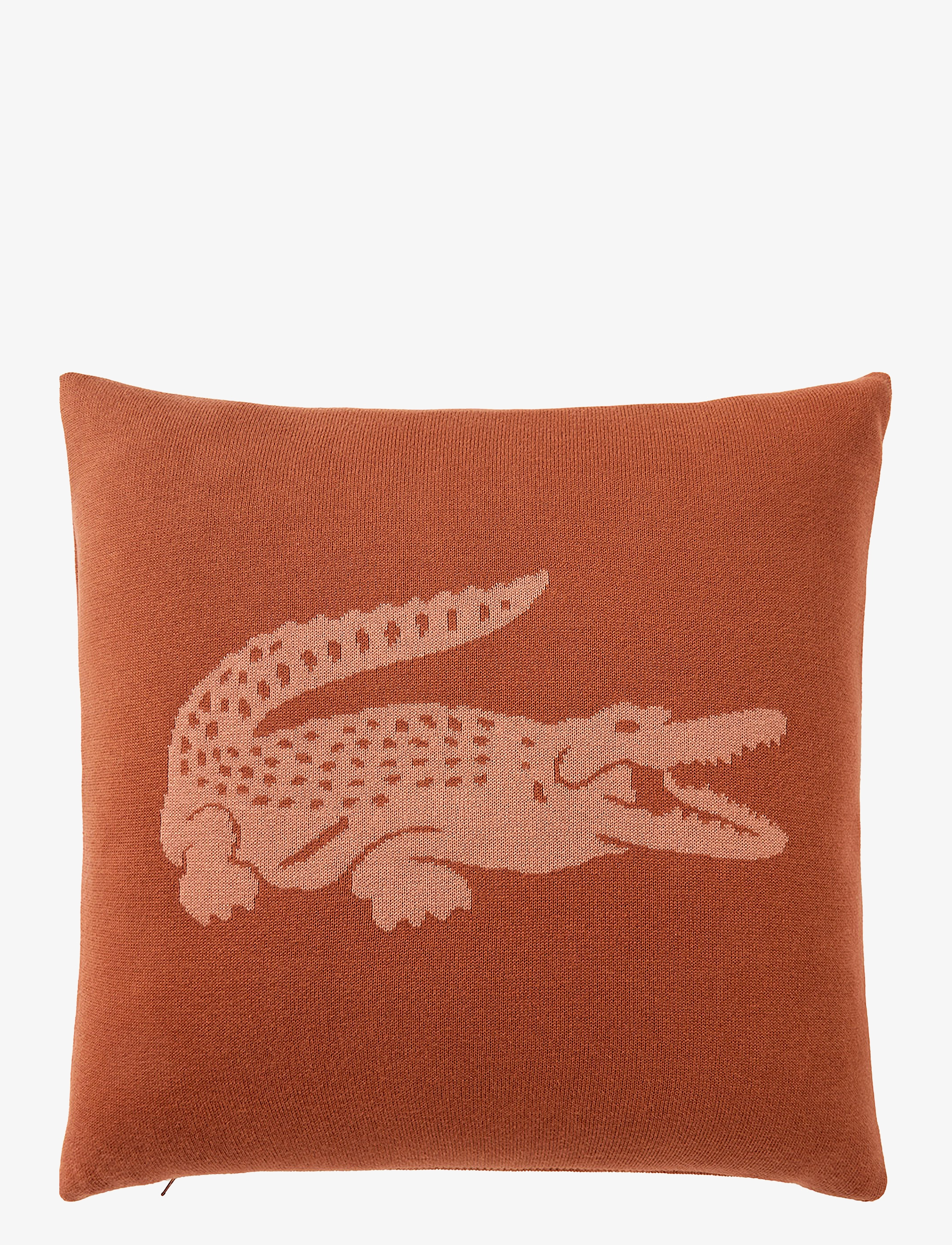 Lacoste Home LREFLET Cushion cover - Textilien - DAIM / orange