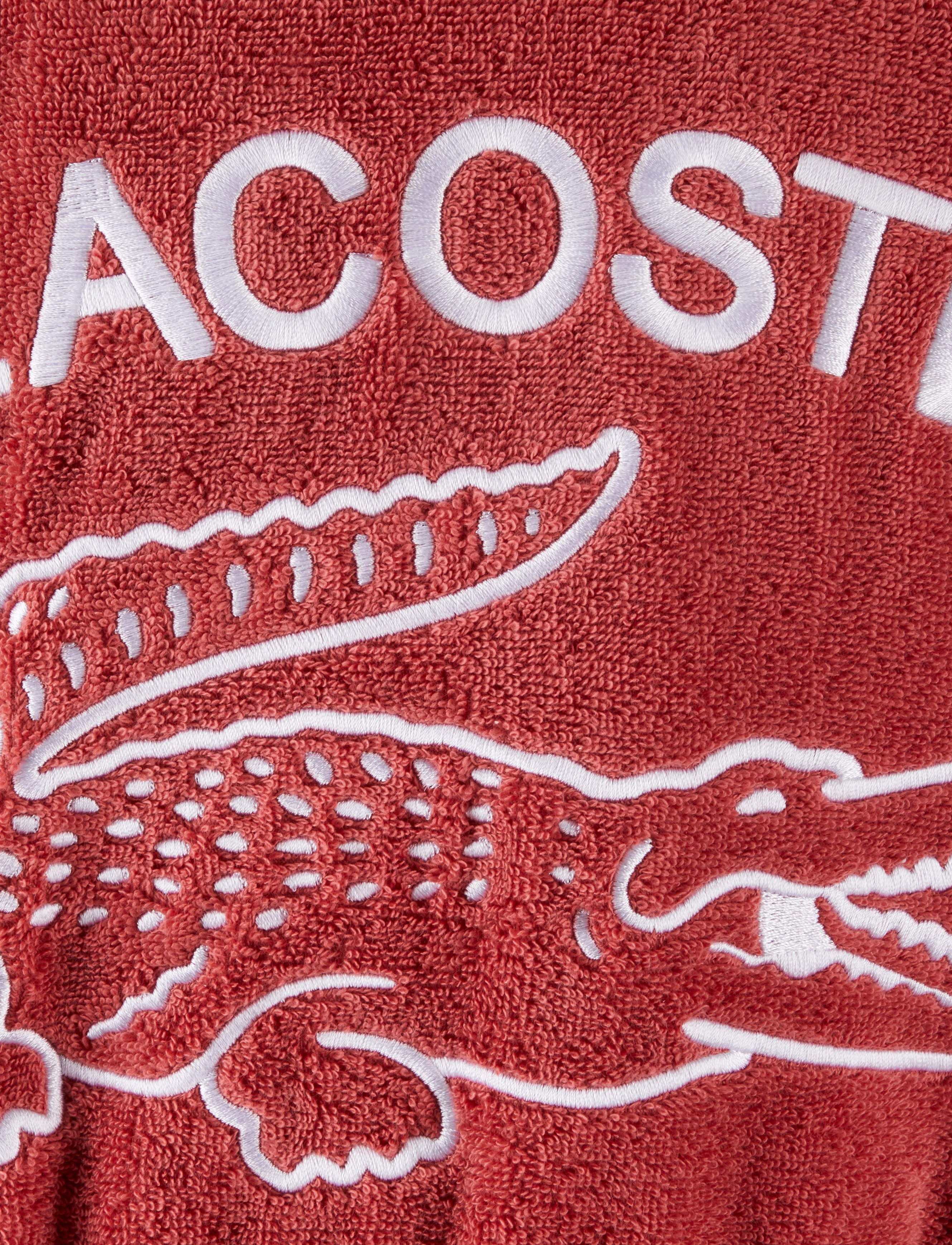 Lacoste Home Ldefile2 Bath Robe, XS, Red, Tekstiler Til Badeværelset > Badekåber, Unisex