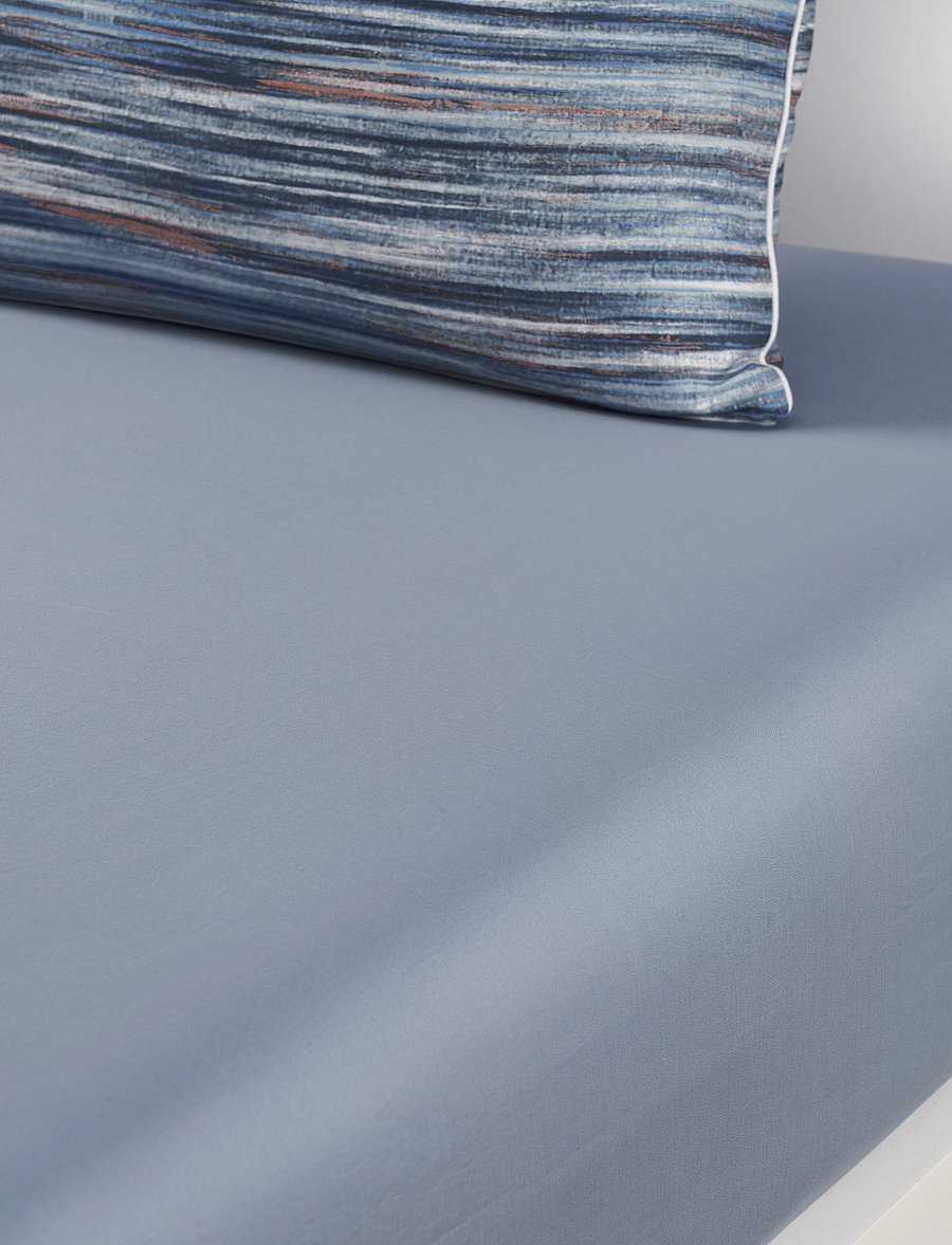 Lacoste Home - LBRUSH Fitted sheet - spannbettlaken - bleu - 1