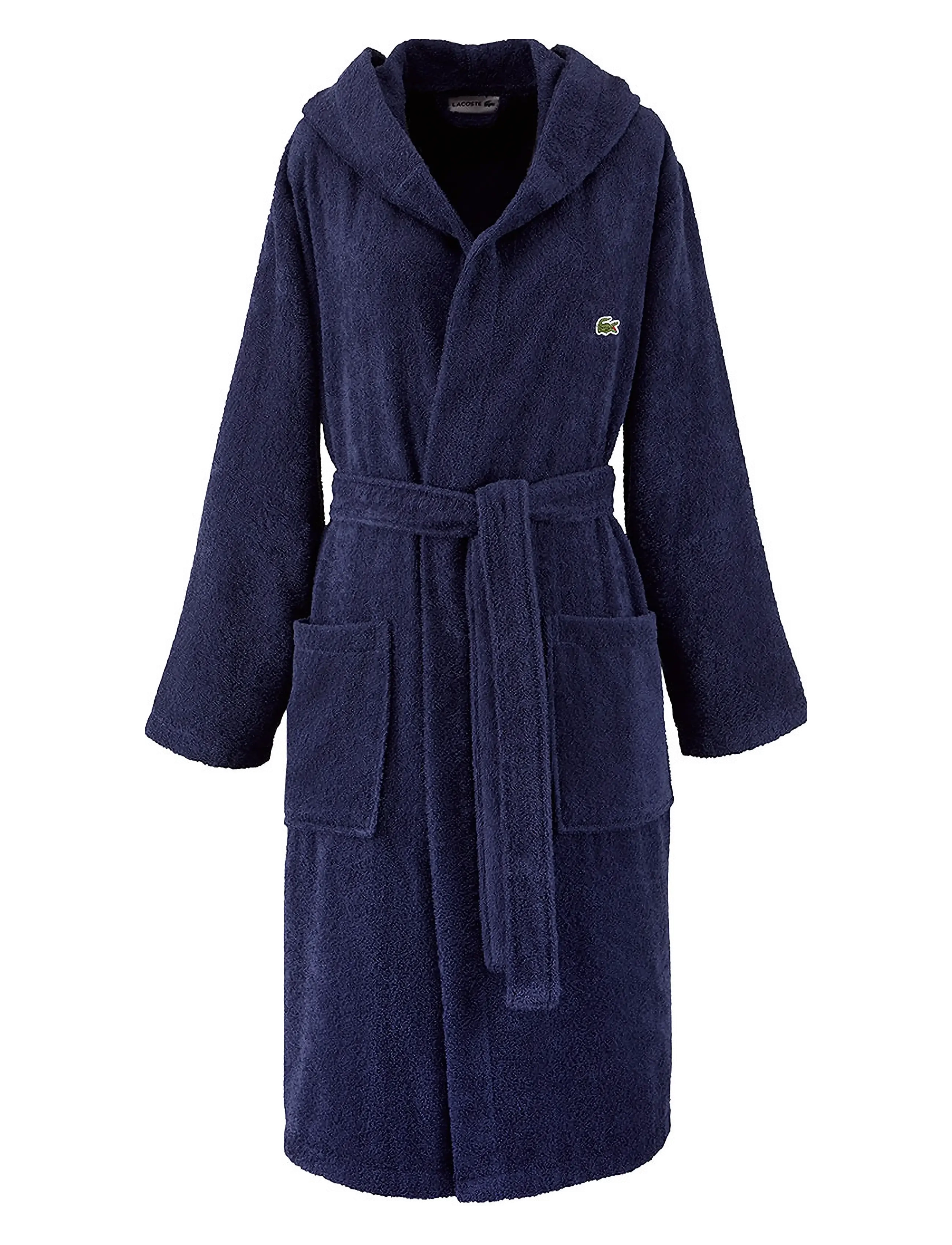 Lacoste Home Lopen Bath Robe, Morgenkåbe, Navy, Str: M