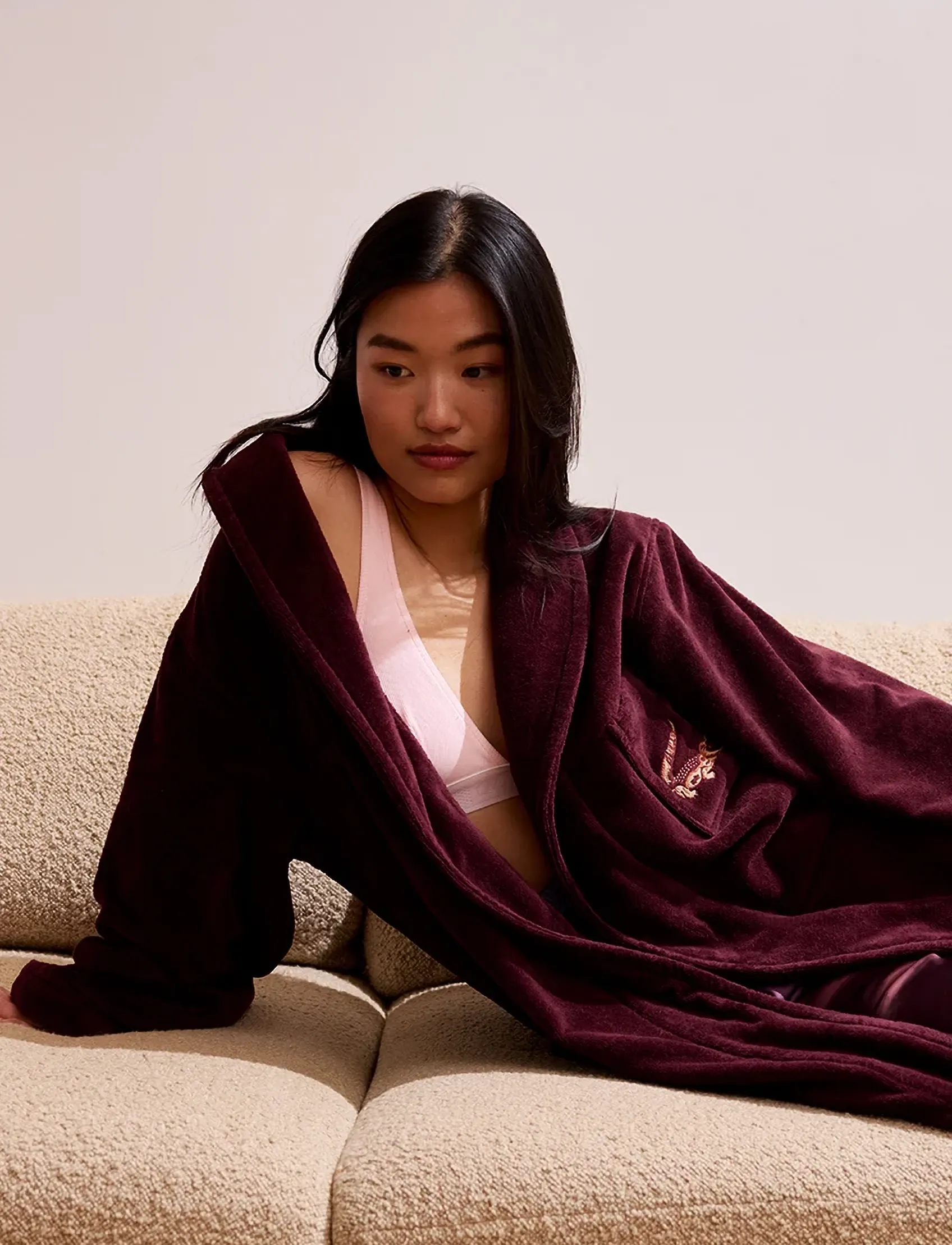 Lacoste Home - LRENE Bath robe - bordeau - 0