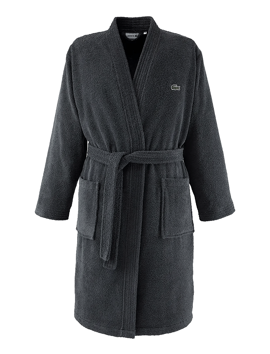 Lacoste Home - LLECROCO Bath robe - alltags-style - bitume - 1