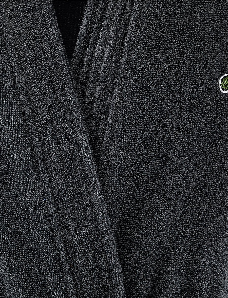 Lacoste Home - LLECROCO Bath robe - alltags-style - bitume - 3