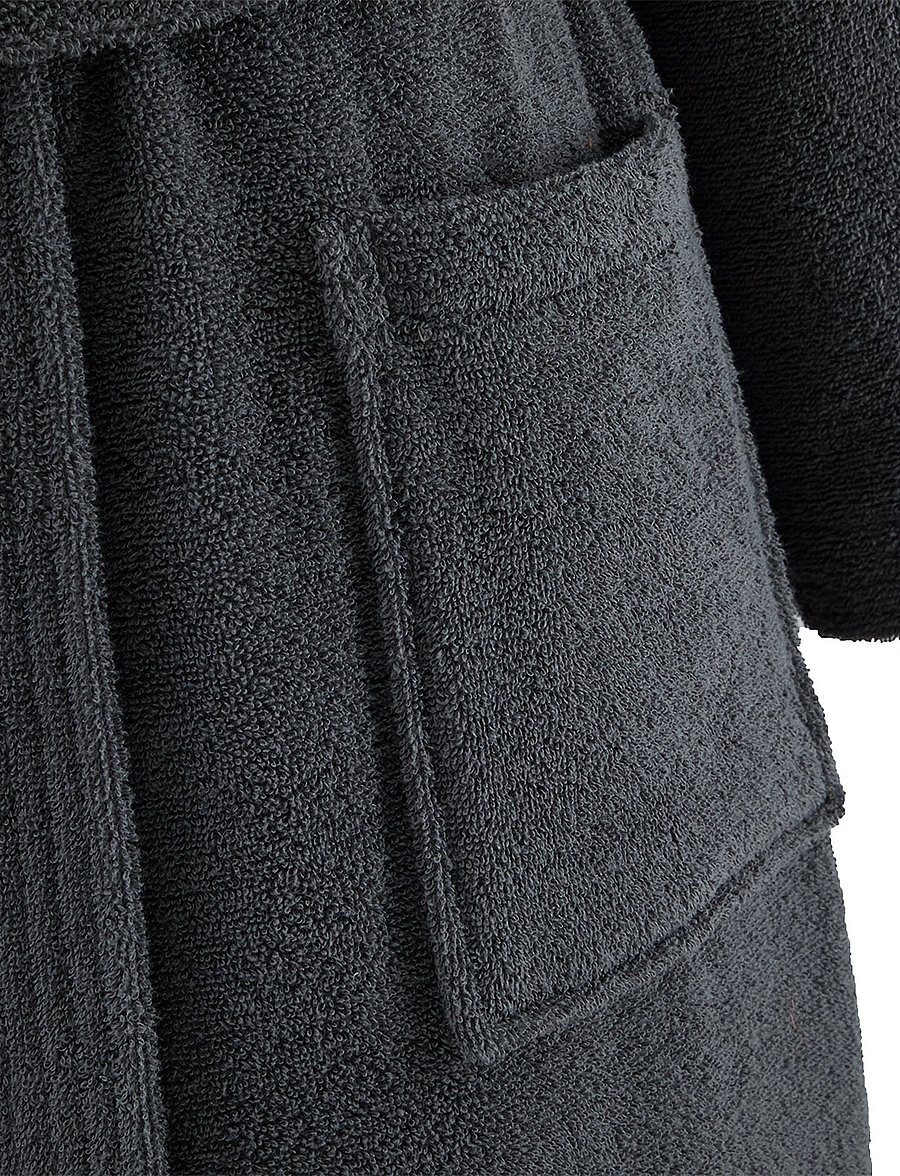 Lacoste Home - LLECROCO Bath robe - alltags-style - bitume - 4