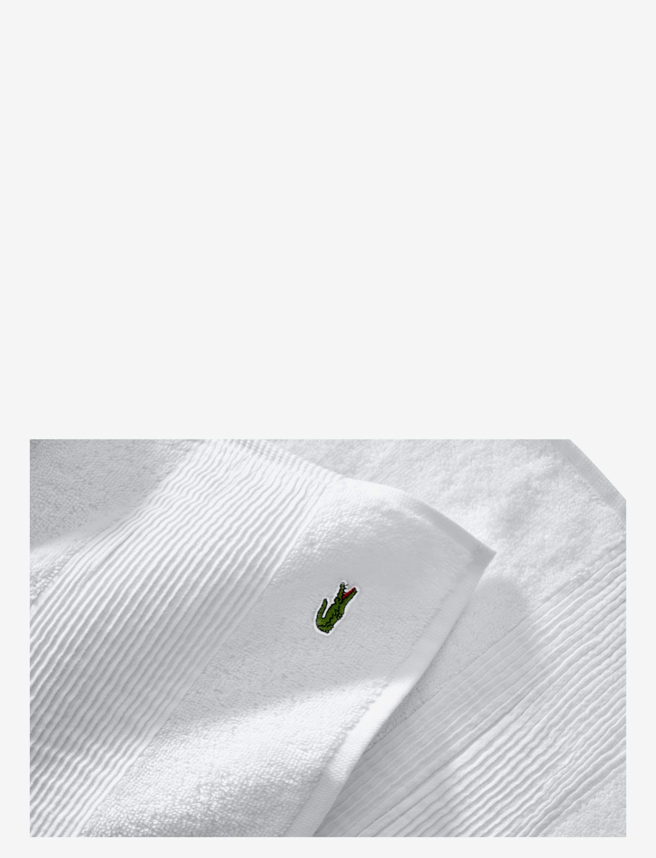 Lacoste Home - LLECROCO Guest towel - gästehandtücher - blanc - 1