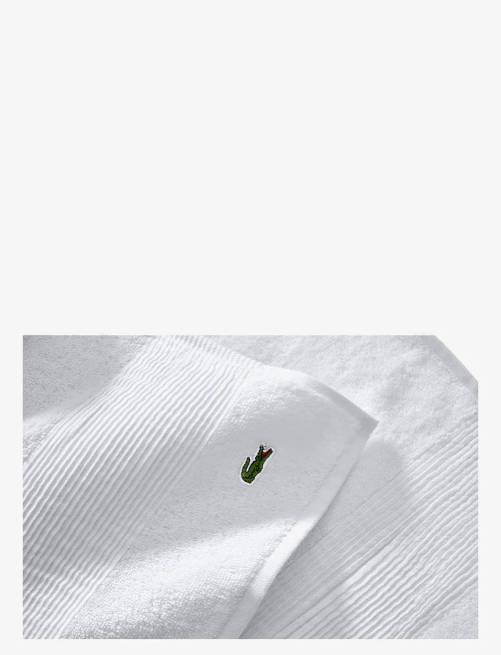 Lacoste Home - LLECROCO Guest towel - gästhanddukar - blanc - 1