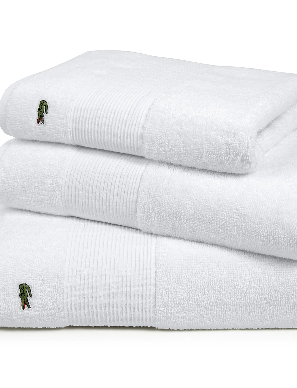 Lacoste Home - LLECROCO Guest towel - gästhanddukar - blanc - 3