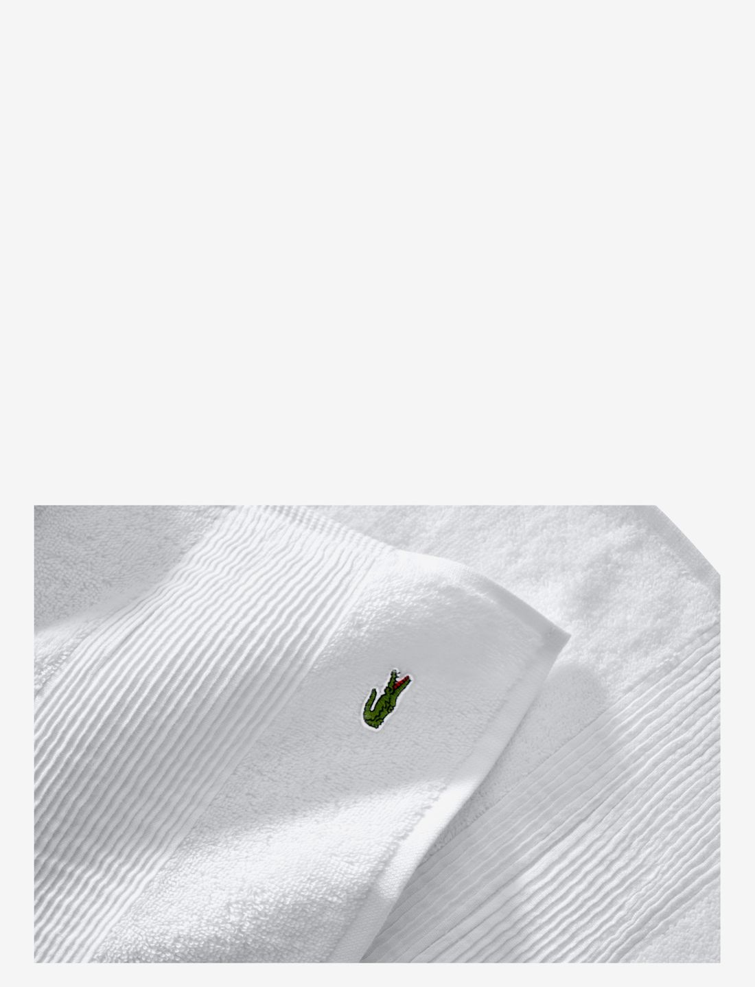 Lacoste Home - LLECROCO Bath sheet - vonios rankšluosčiai - blanc - 1