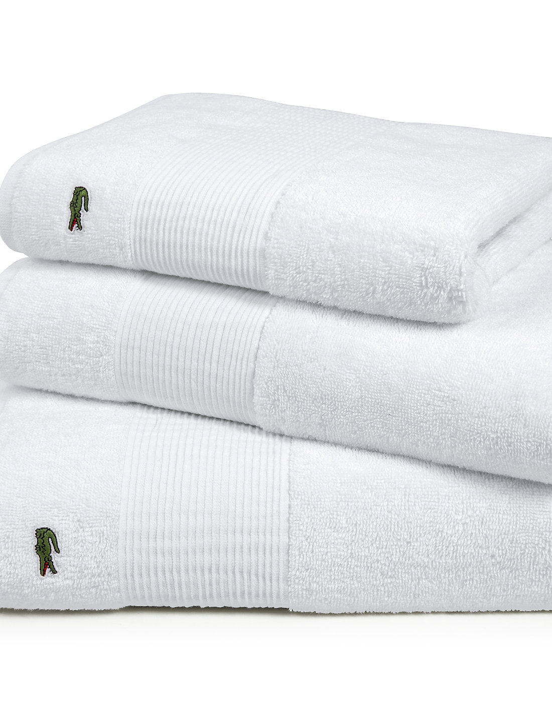Lacoste Home - LLECROCO Bath sheet - vonios rankšluosčiai - blanc - 3