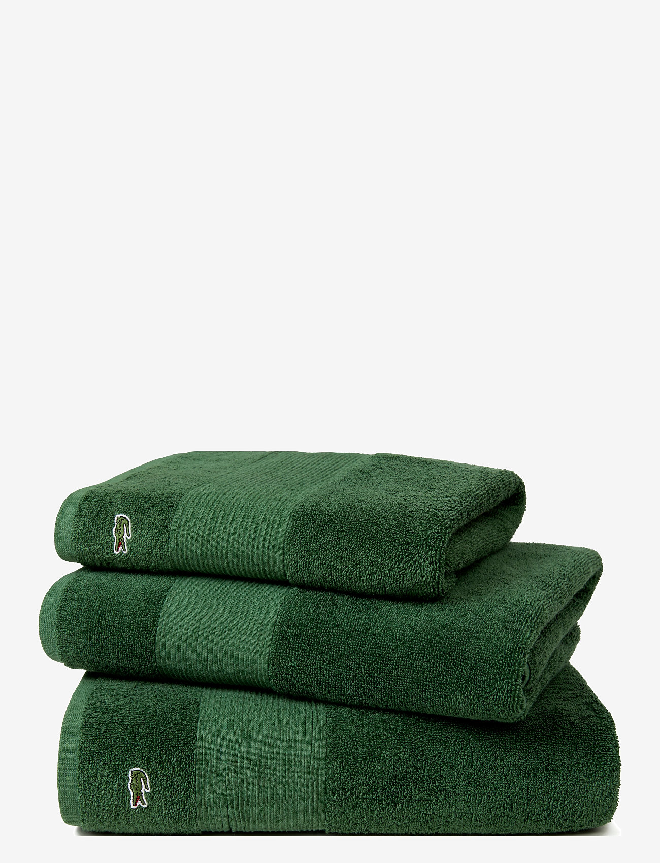 Lacoste Home - LLECROCO Bath towel - badlakan - vert - 0