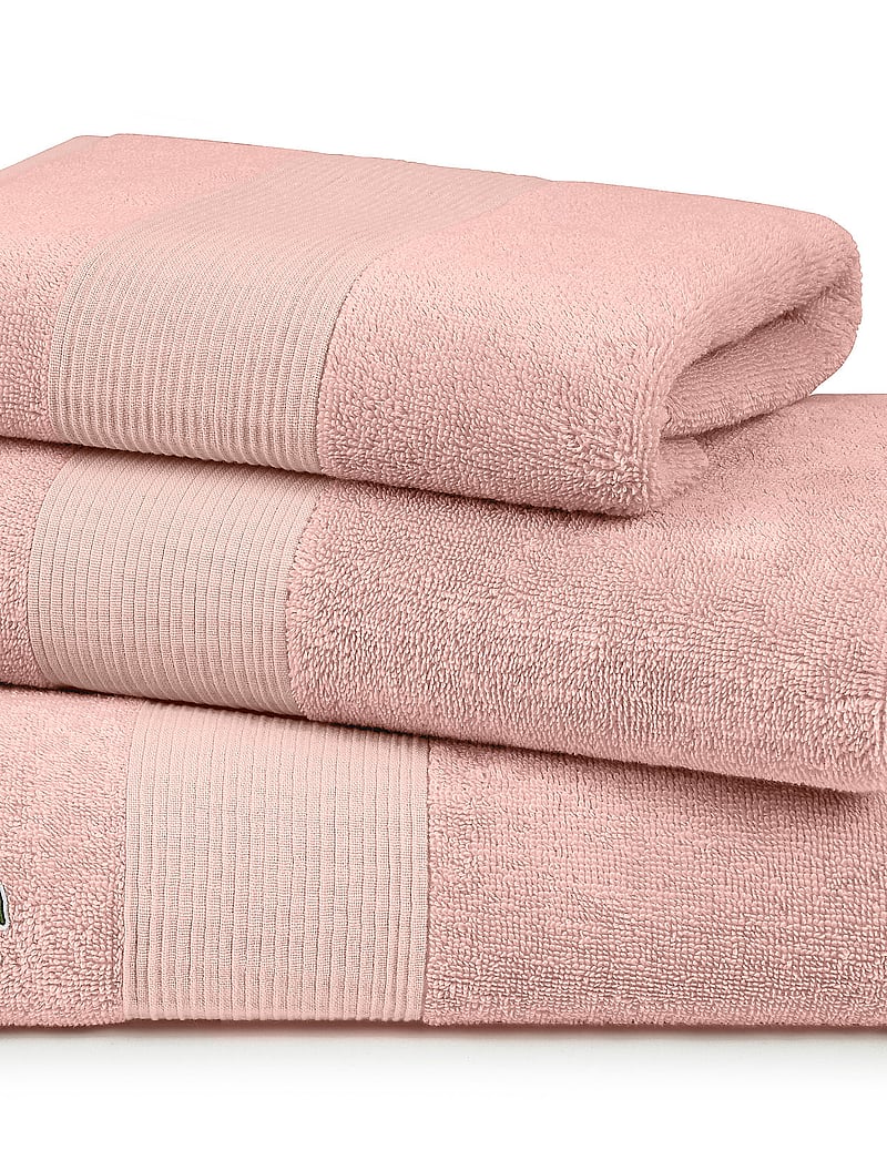 Lacoste Home - LLECROCO Bath sheet - guest towels - rosepal - 3