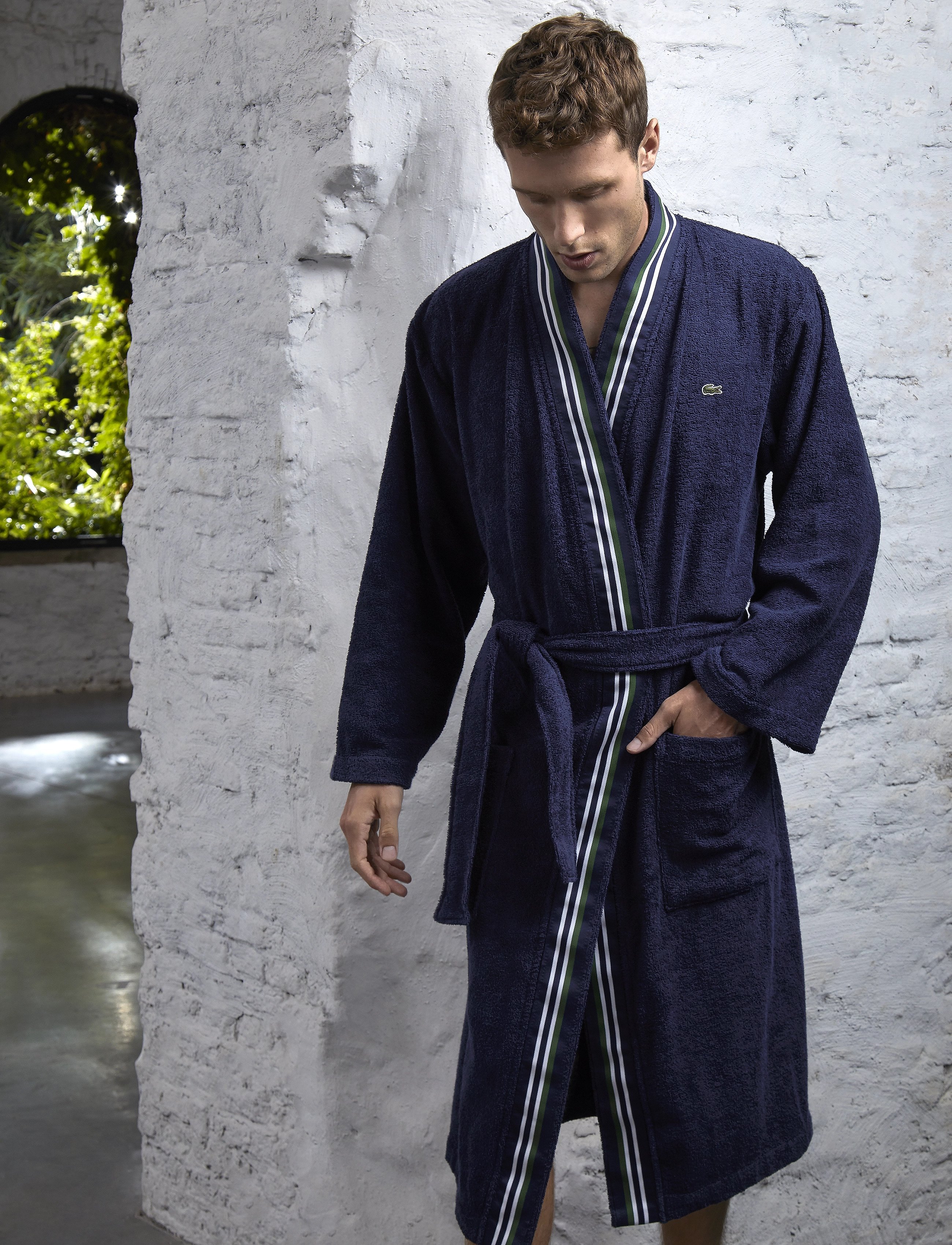Lacoste Home - LCLUB Bath robe - kasdienis stilius - marine - 3