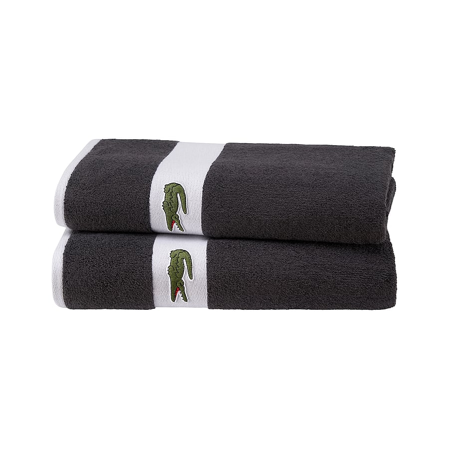 Lacoste Home - LCASUAL Bath sheet - paklāji - bitume - 0
