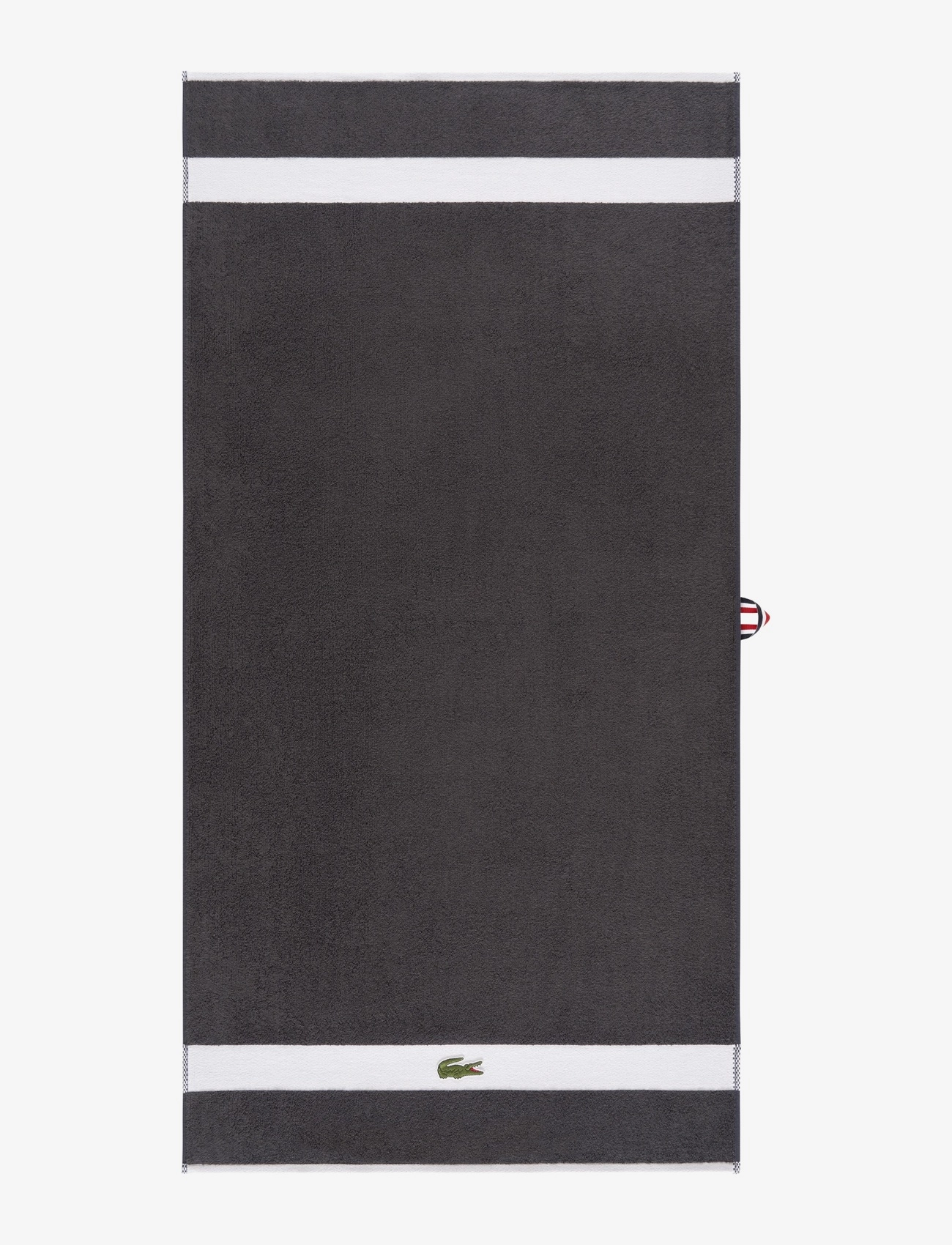 Lacoste Home LCASUAL Bath towel - Handdukar - BITUME / black