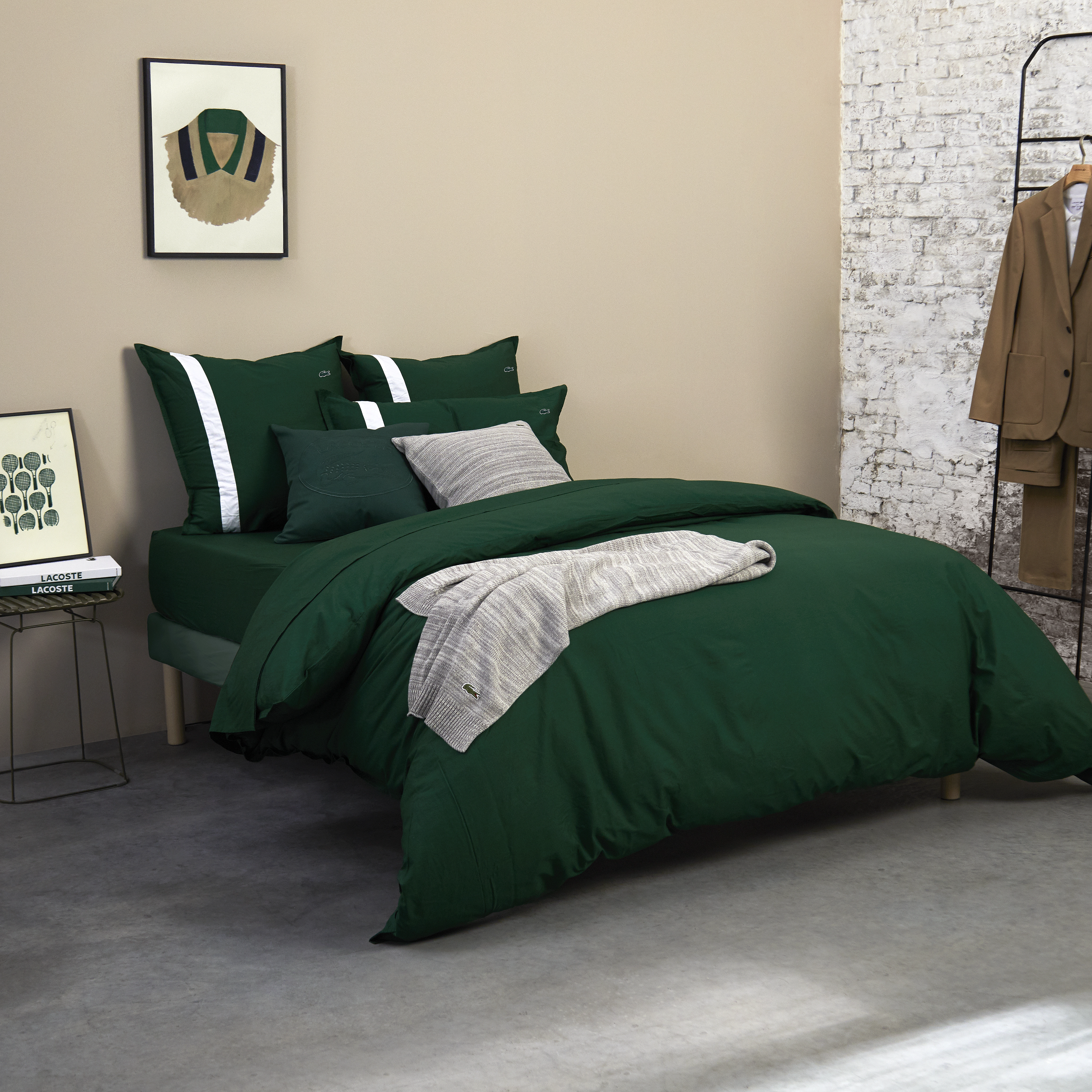 Lacoste Home Lchic Duvet Cover, 200X200 cm, Bedtextiles, Grün - Covers, Homeware
