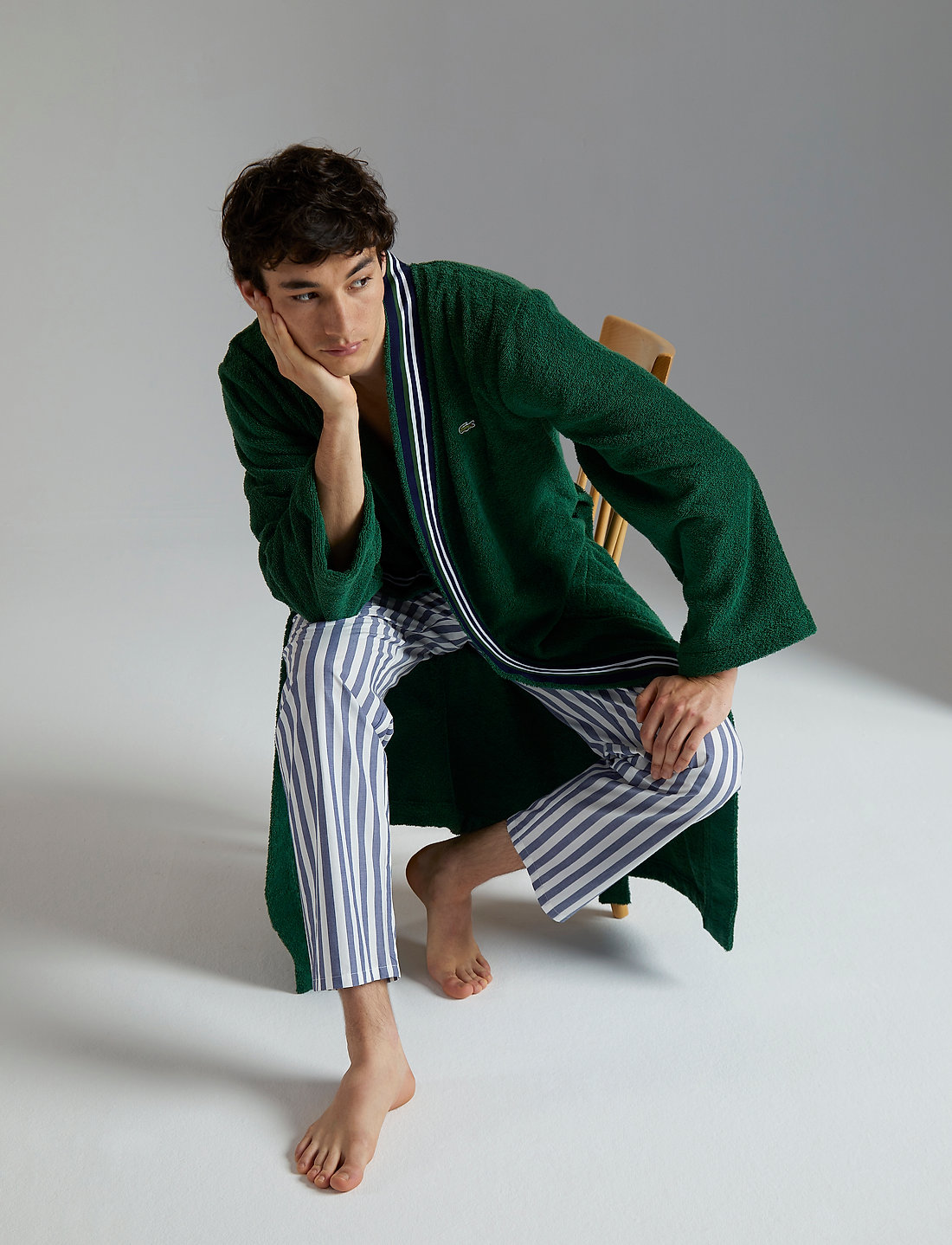 Lacoste Home Lclub Bath Robe Robe Boozt