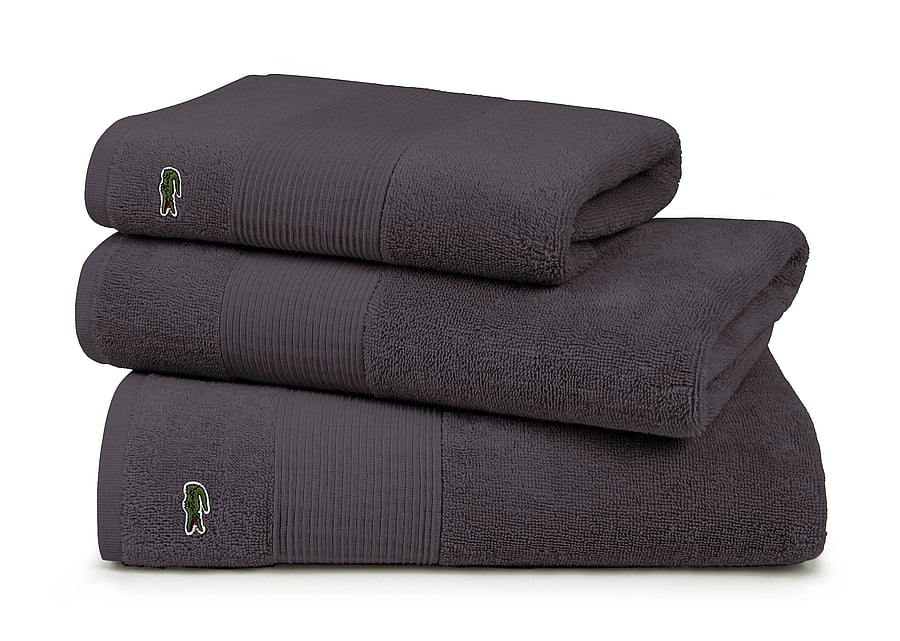 Lacoste Home - LLECROCO Bath sheet - saunalinad - bitume - 0