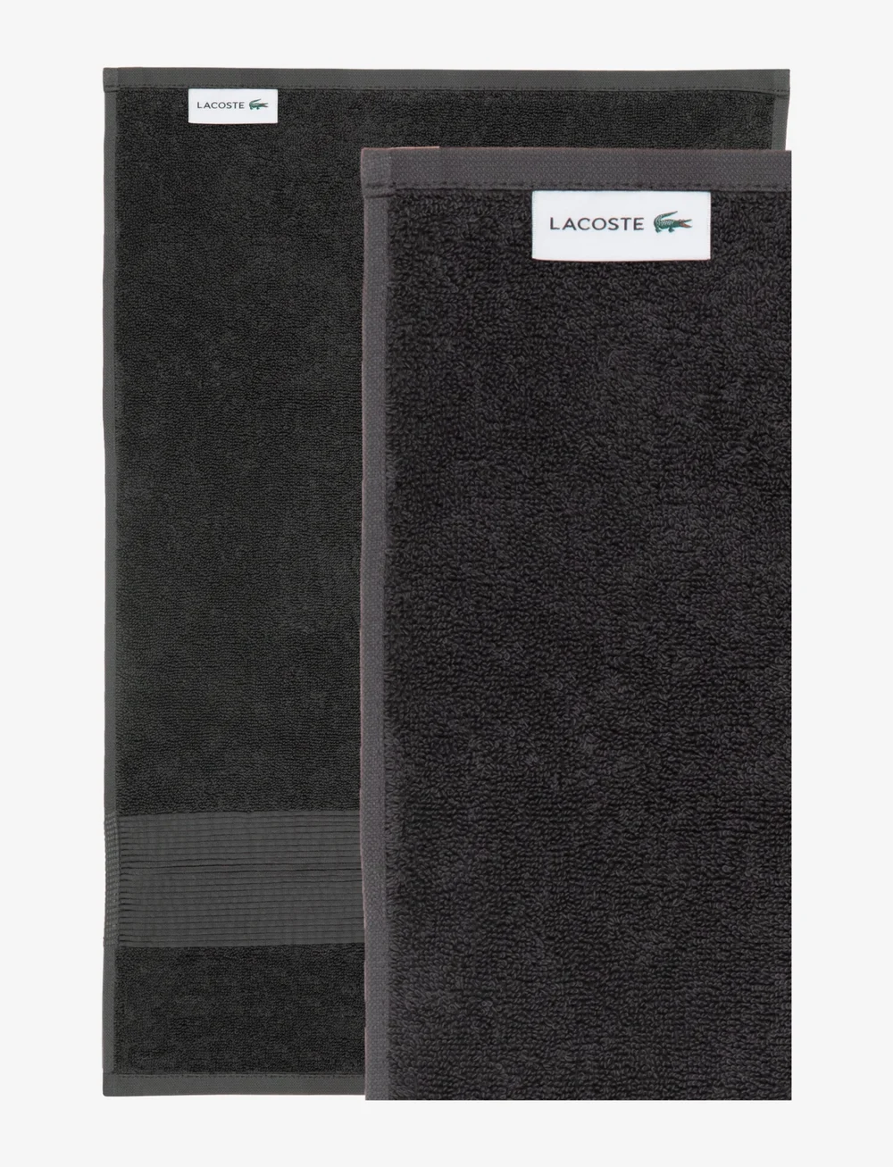 Lacoste Home - LLECROCO Guest towel - gæstehåndklæder - bitume - 3