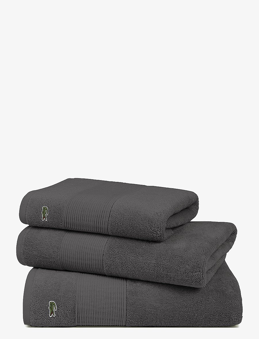 Lacoste Home - LLECROCO Bath towel - gesichtshandtücher - bitume - 3