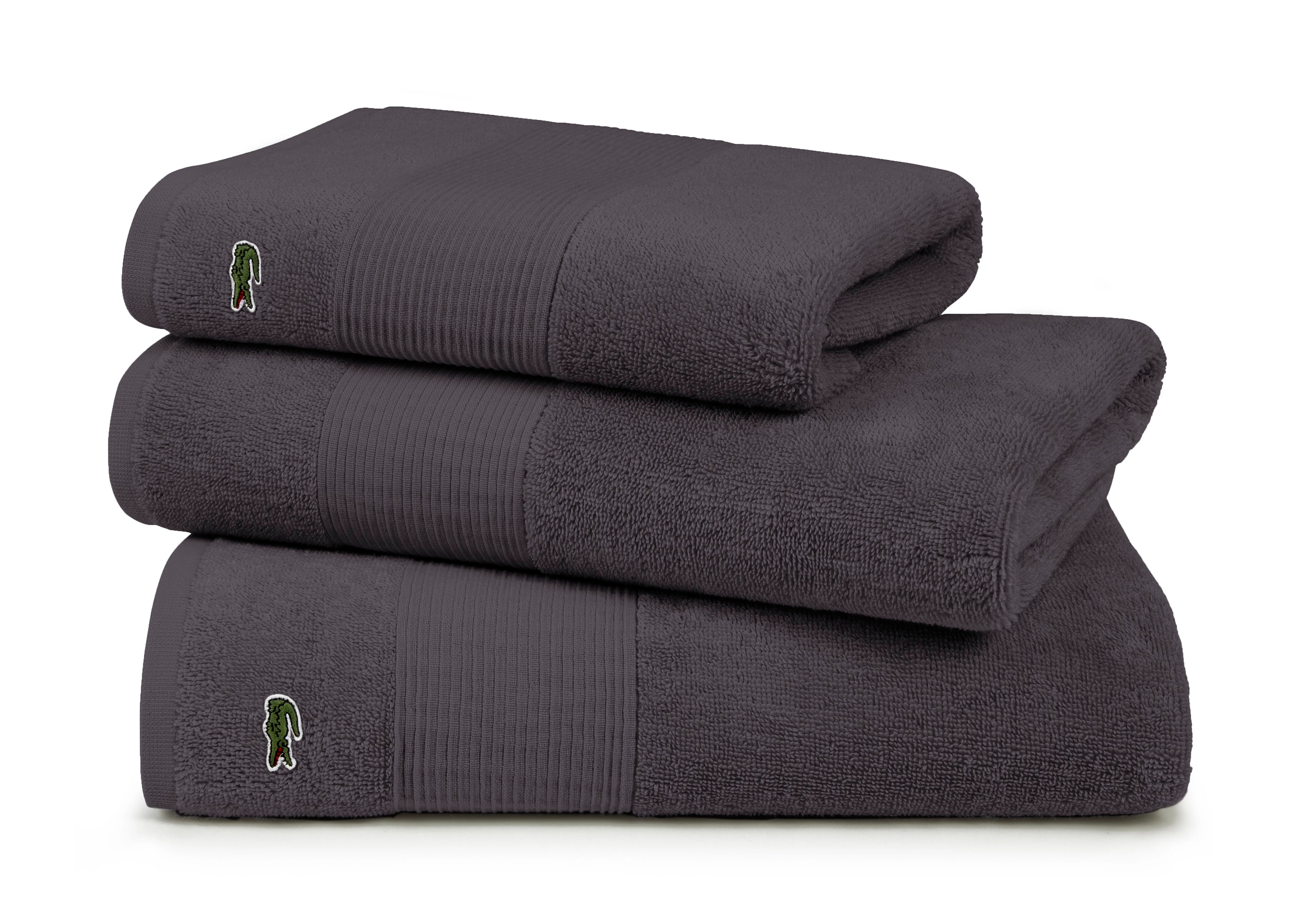 Lacoste Home - LLECROCO Handtowel - ansiktshanddukar - bitume - 0