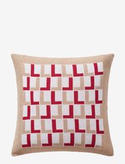 Lacoste Home - LLOGO Cushion cover - dekoratīvas spilvendrānas - biscuit - 0