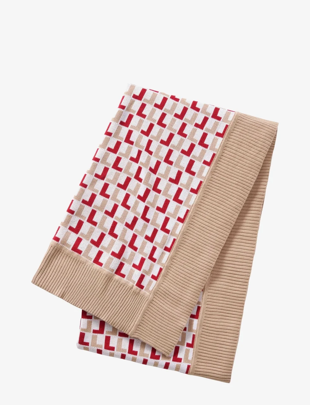 Lacoste Home - LLOGO Throw - couvertures - biscuit - 0