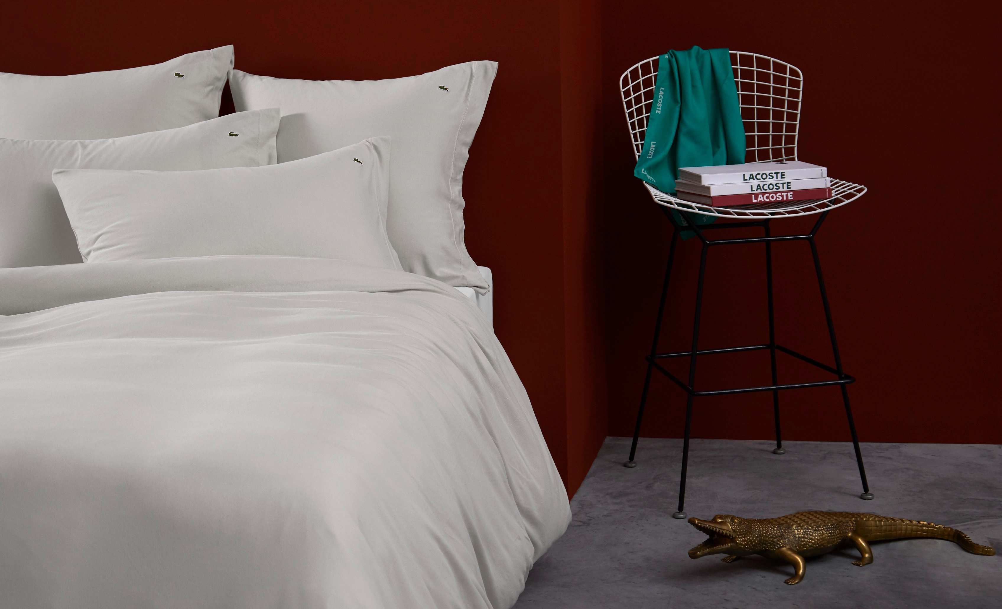 Lacoste Home Lpique4 Duvet Cover, 200X200 cm, Bedtextiles, Grau - Covers, Homeware