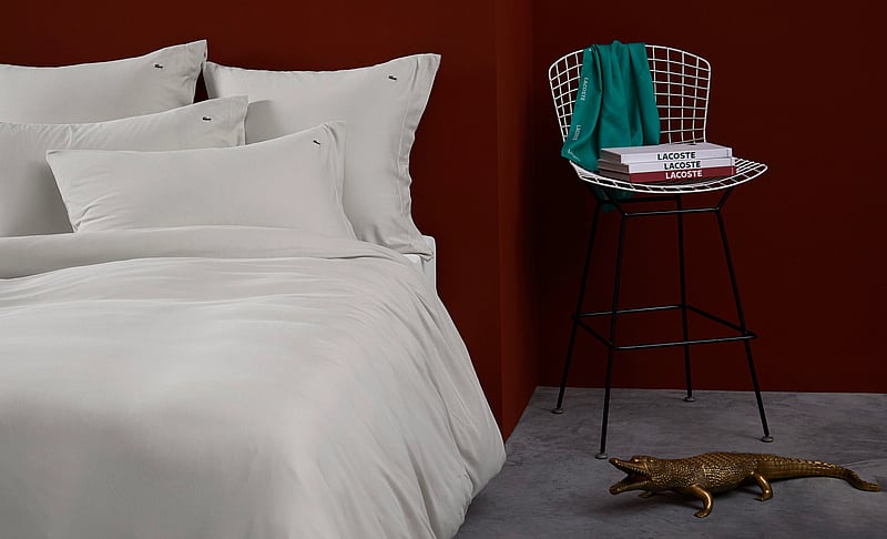 Lacoste Home - LPIQUE4 Duvet cover - nach preis einkaufen - argent - 1