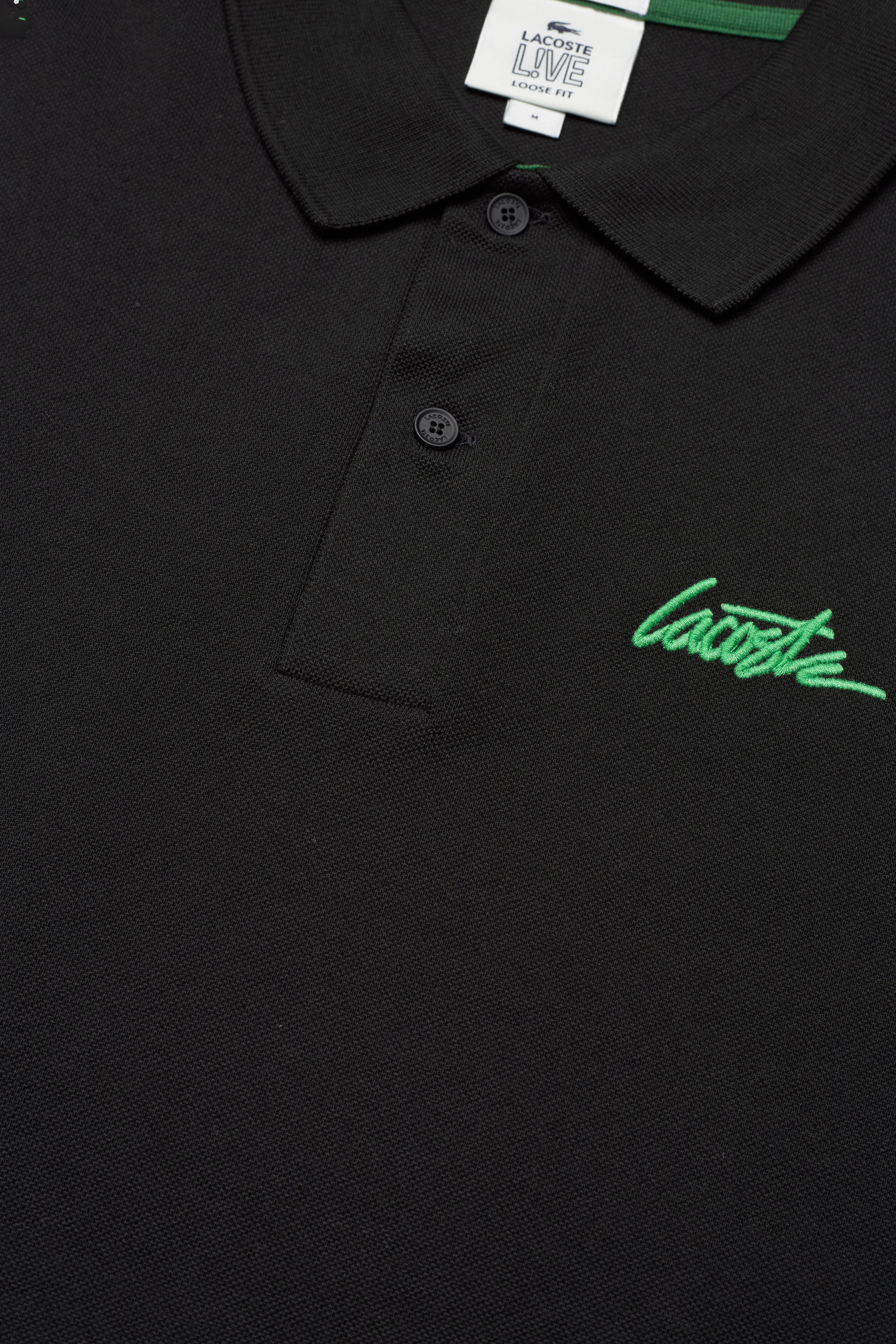 Lacoste Live - POLOS - black/fluorine green - 2