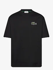 Lacoste - TEE-SHIRT&TURTLE NECK - short-sleeved t-shirts - black - 0