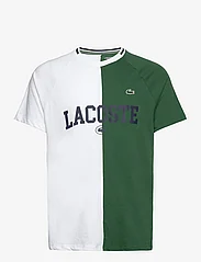 Lacoste - TEE-SHIRT&TURTLE NECK - short-sleeved t-shirts - white/green - 0