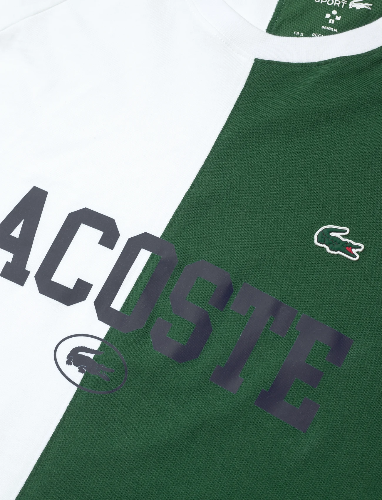 Lacoste - TEE-SHIRT&TURTLE NECK - short-sleeved t-shirts - white/green - 1