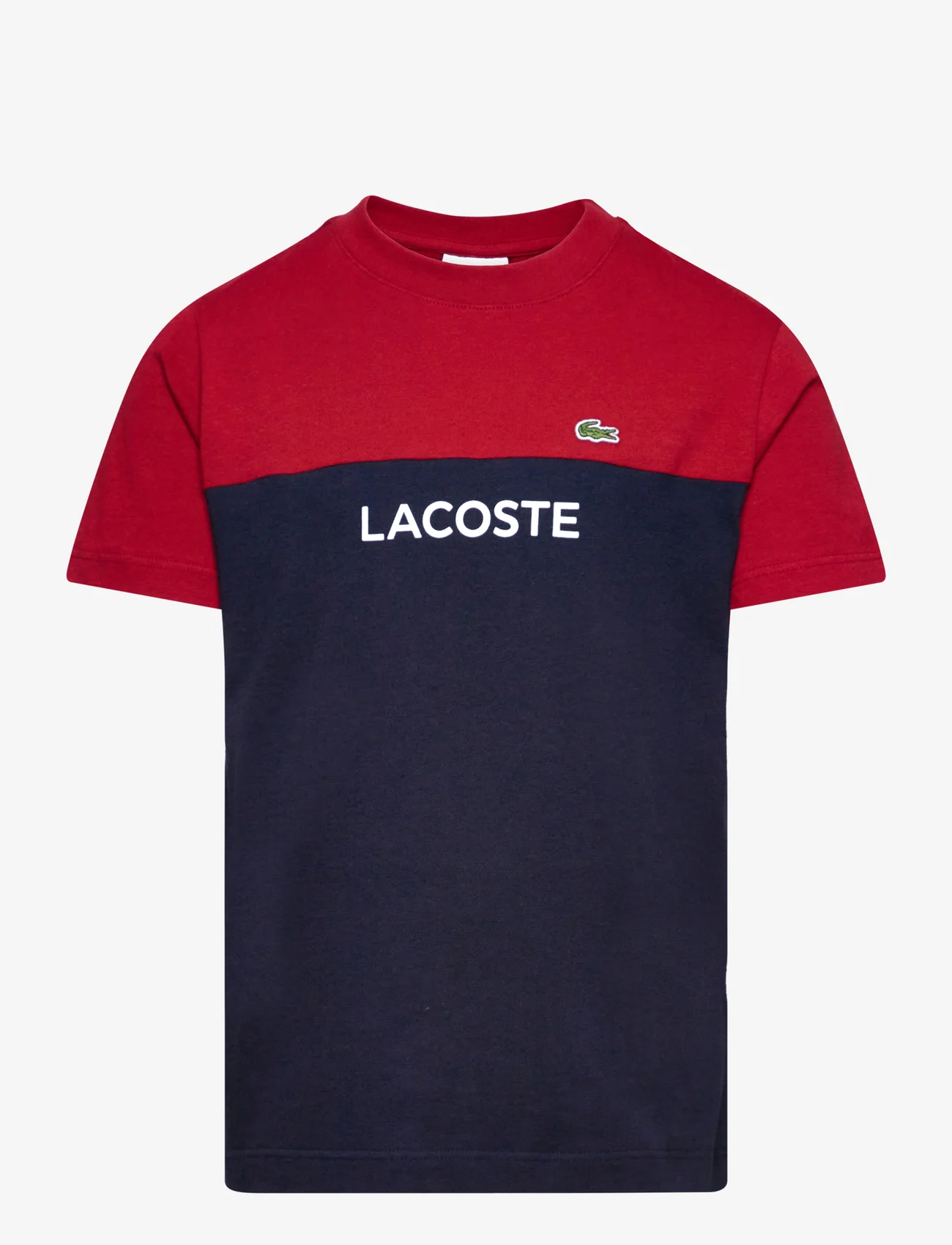 Lacoste - TEE-SHIRT&TURTLE - kortærmede t-shirts - ora/navy blue - 0
