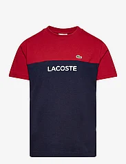 Lacoste - TEE-SHIRT&TURTLE - kortärmade t-shirts - ora/navy blue - 0