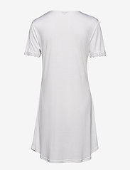 Lady Avenue - Silk Jersey - Nightgown w.sleeve - nightdresses - off-white - 1