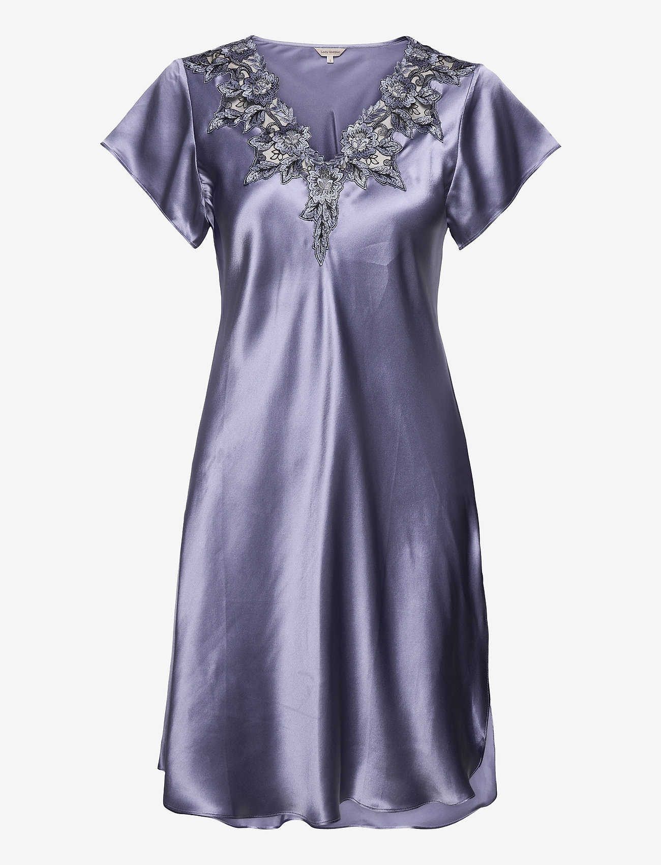 Lady Avenue - Pure Silk - Nightdress de Luxe - pigeon blue - 0